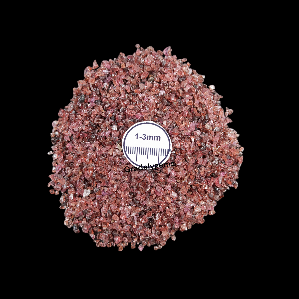 Natural Garnet Loose Stone 1-3mm by GRADELYGEMS for Resin Art, Jewelry Design & Premium Decor