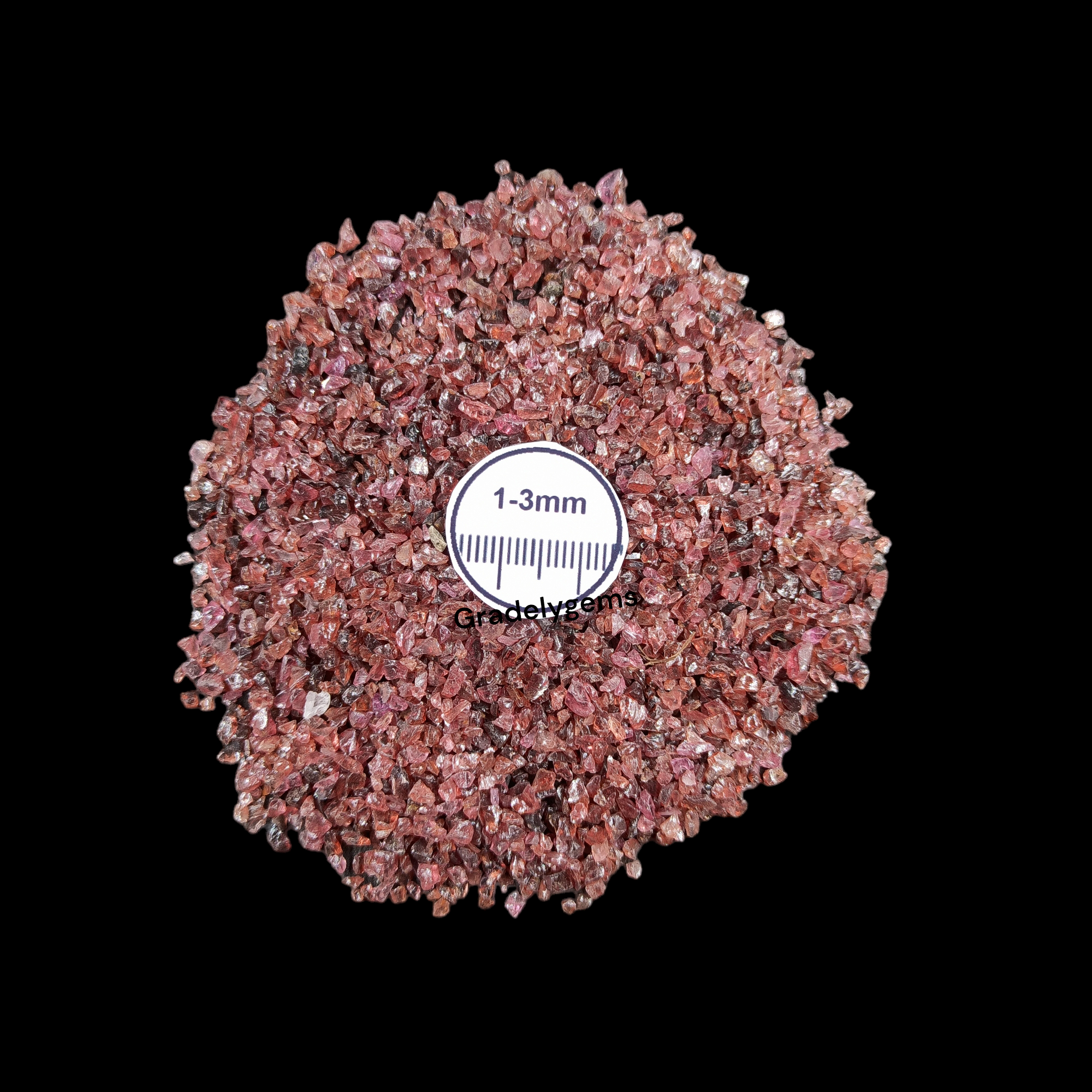 Natural Garnet Loose Stone 1-3mm by GRADELYGEMS for Resin Art, Jewelry Design & Premium Decor