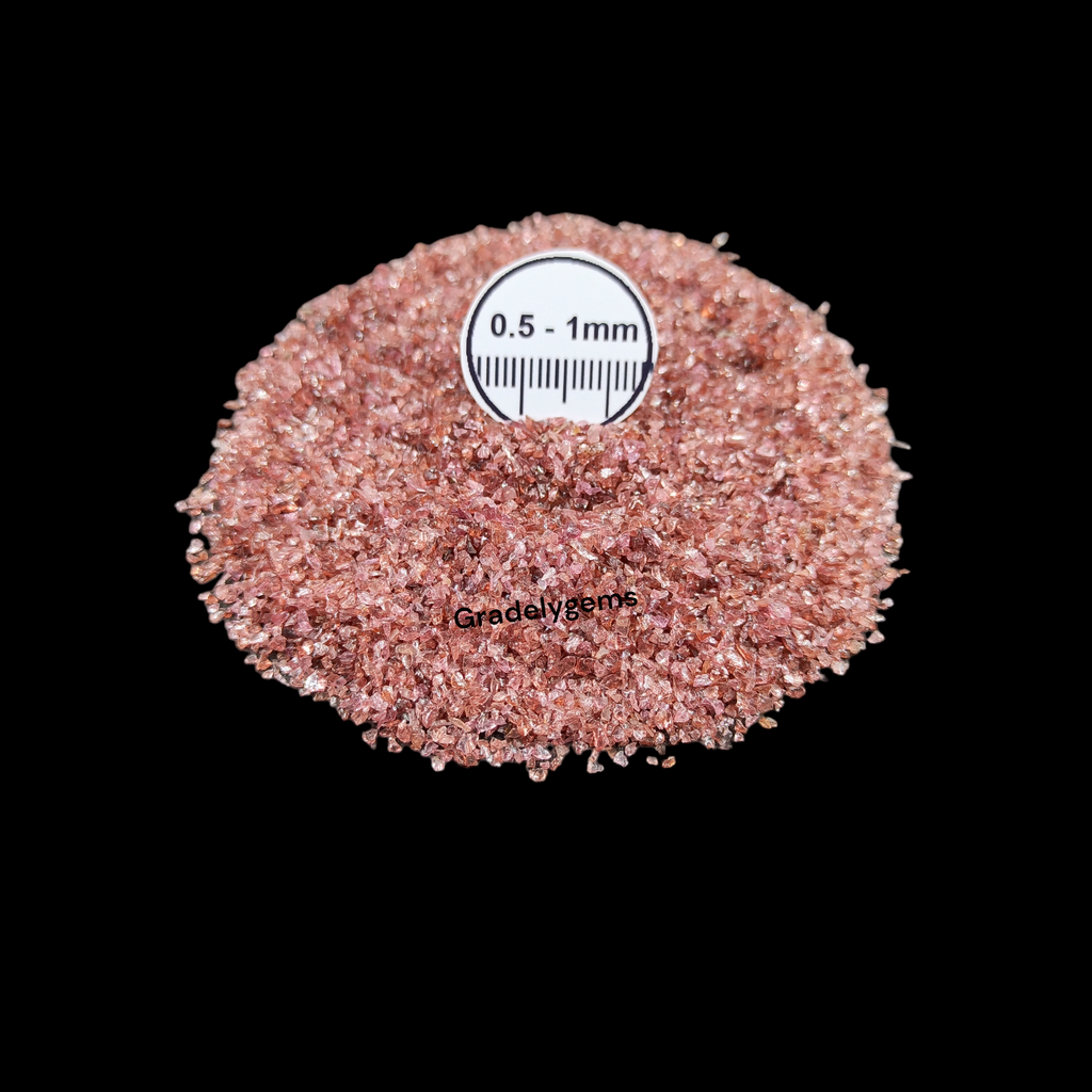 GRADELYGEMS Garnet Gemstone Crushed 0.5-1mm for Ring Inlay, Jewelry Making, Resin Art & Fine Detail Work