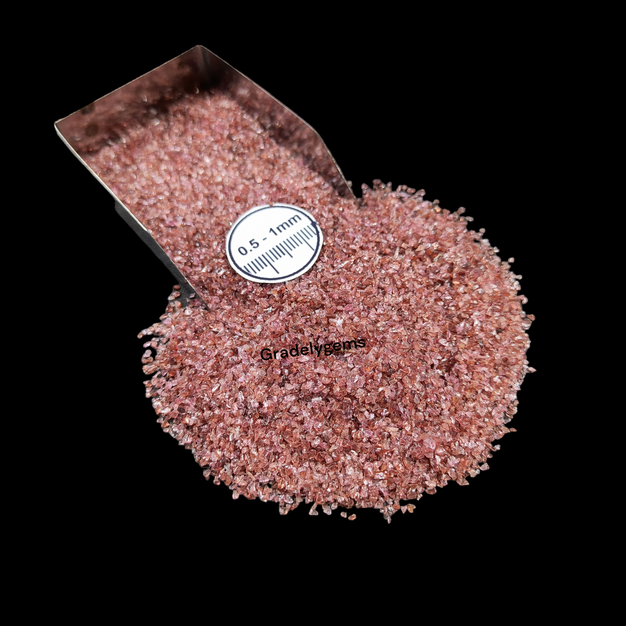 GRADELYGEMS Garnet Gemstone Crushed 0.5-1mm for Ring Inlay, Jewelry Making, Resin Art & Fine Detail Work