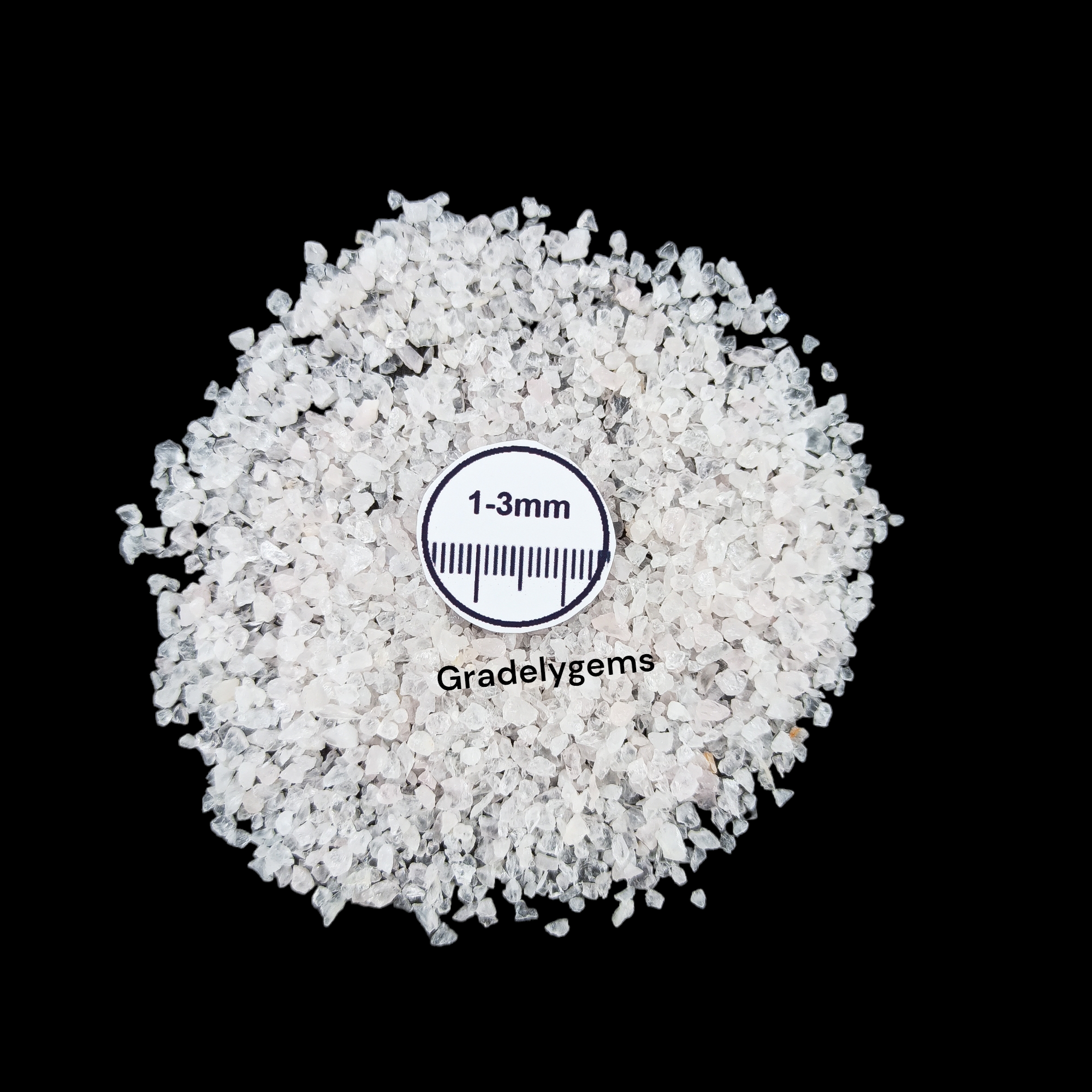 Natural Rose Quartz 1-3mm Crushed Stone by GRADELYGEMS for Resin Work, Inlay & Decorative Creations