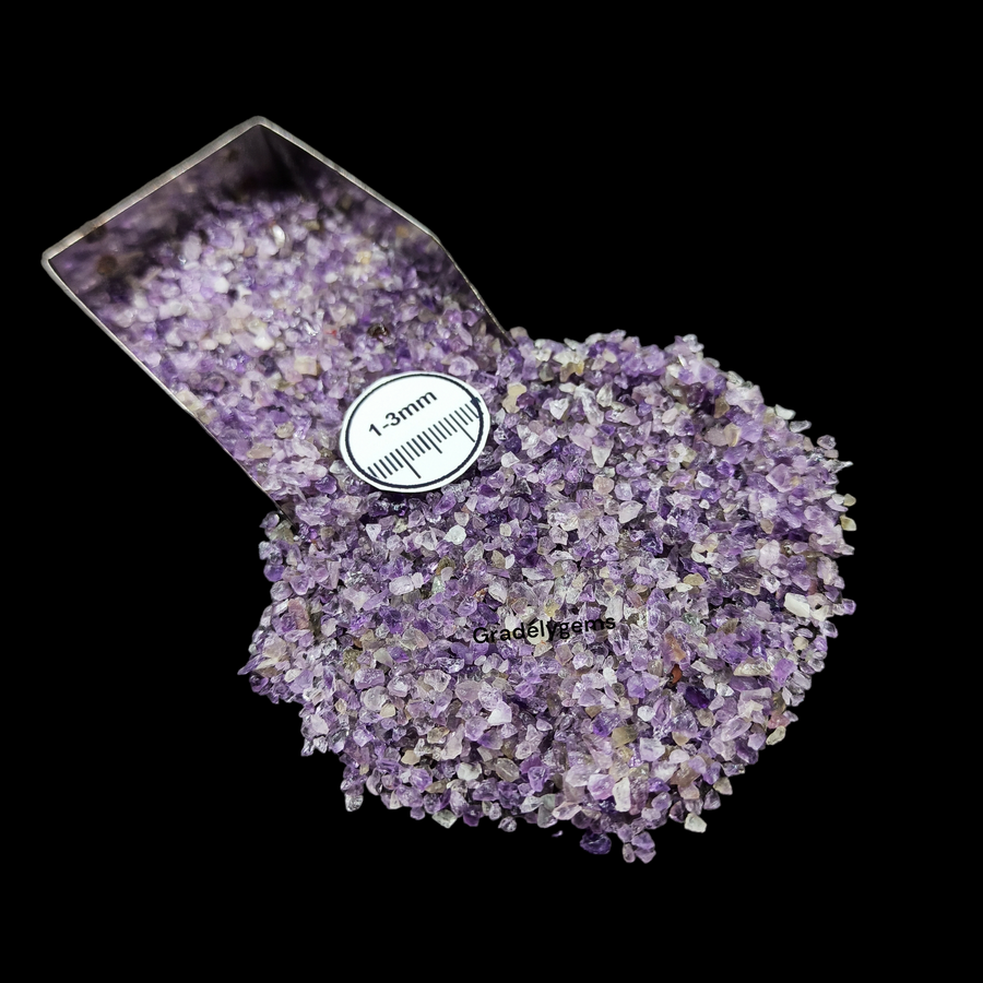 Natural Amethyst Loose Stone 1-3mm by GRADELYGEMS for Resin Art, Jewelry Design & Premium Decor