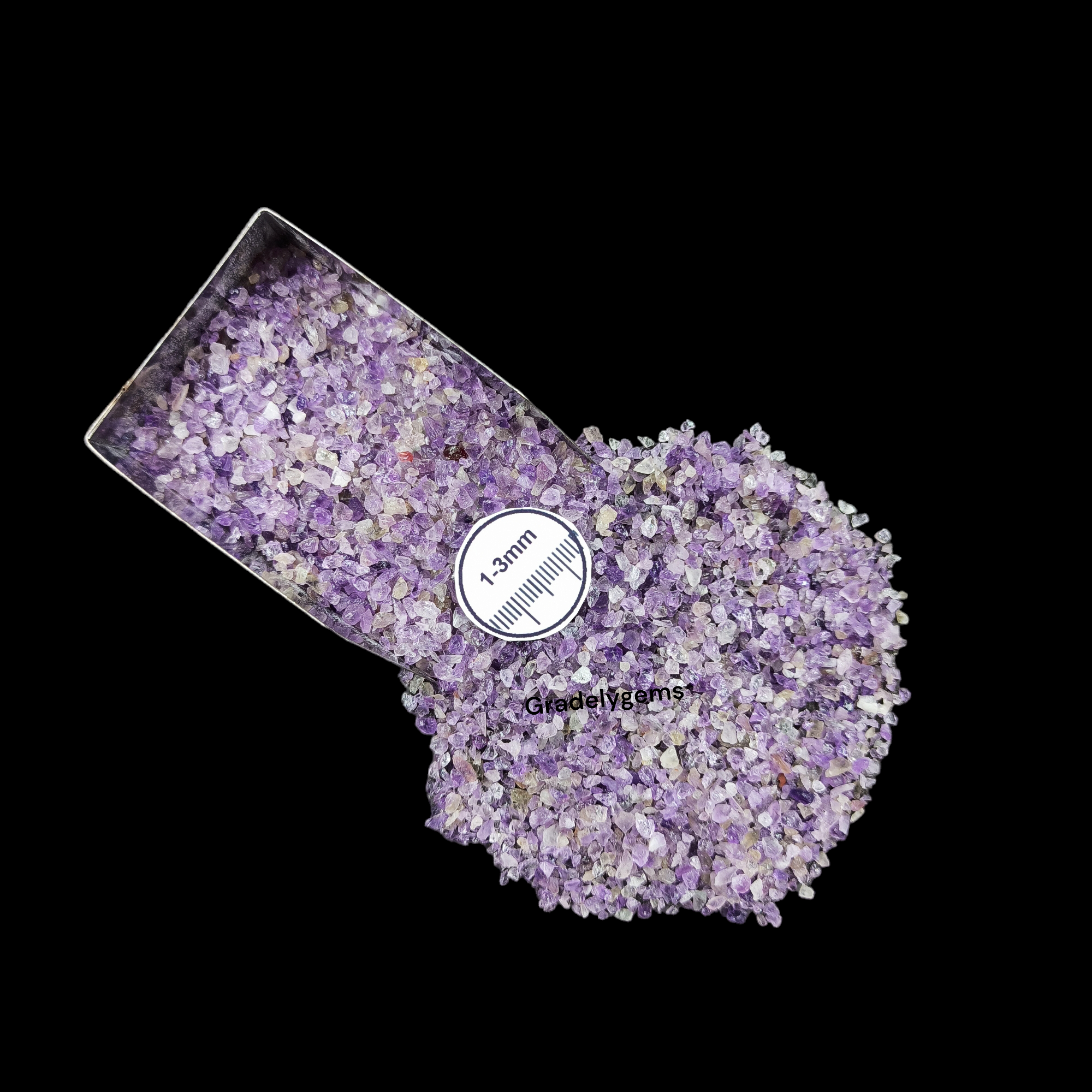 Natural Amethyst Loose Stone 1-3mm by GRADELYGEMS for Resin Art, Jewelry Design & Premium Decor