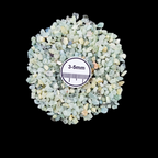 GRADELYGEMS Aquamarine Decorative Crushed Gemstone 3-5mm for Jewelry, Resin Work & Statement Decor