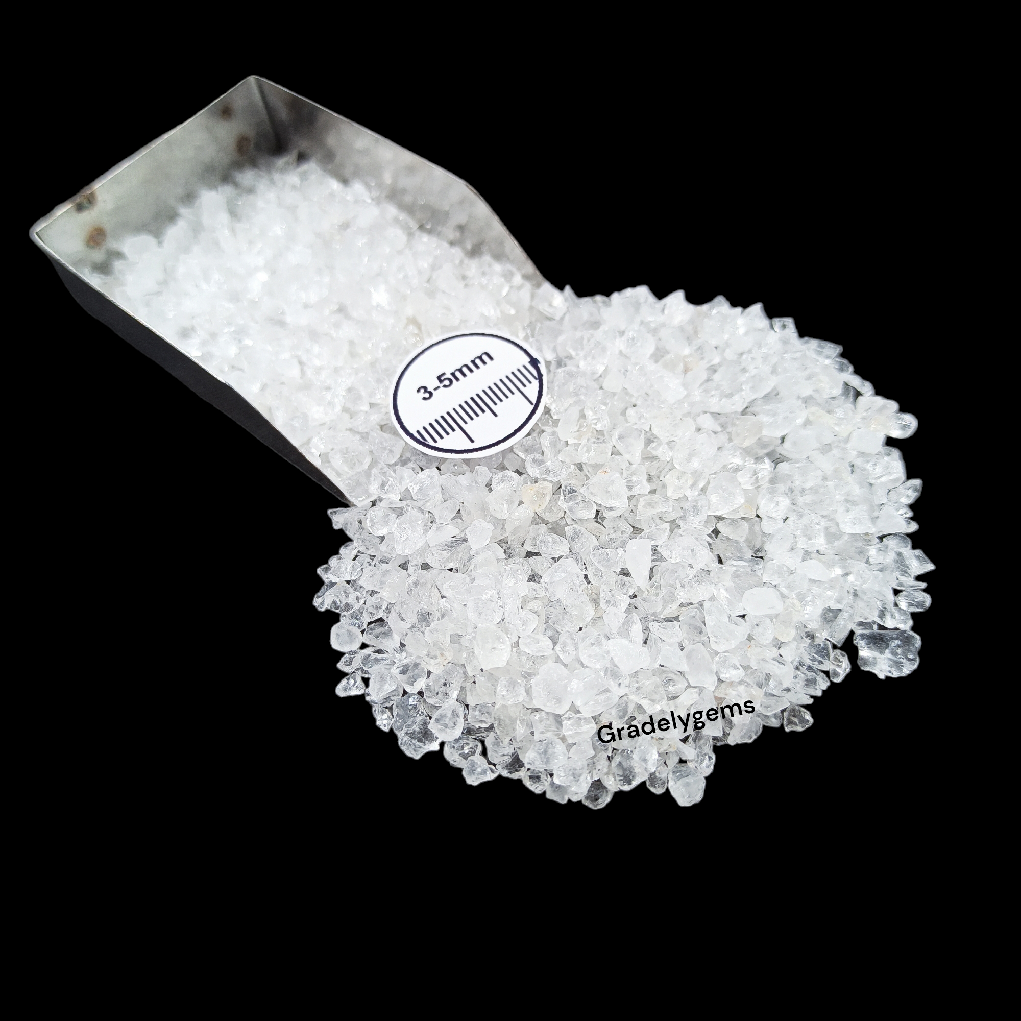 GRADELYGEMS Crystal Decorative Crushed Gemstone 3-5mm for Jewelry, Resin Work & Statement Decor