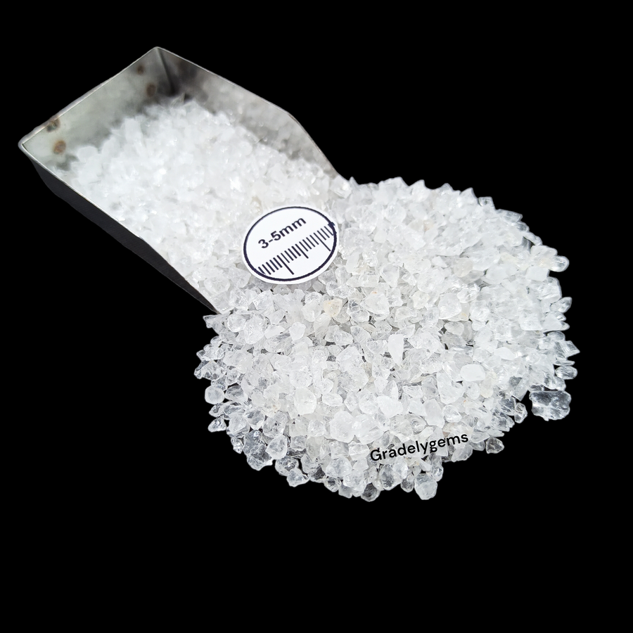 GRADELYGEMS Crystal Decorative Crushed Gemstone 3-5mm for Jewelry, Resin Work & Statement Decor