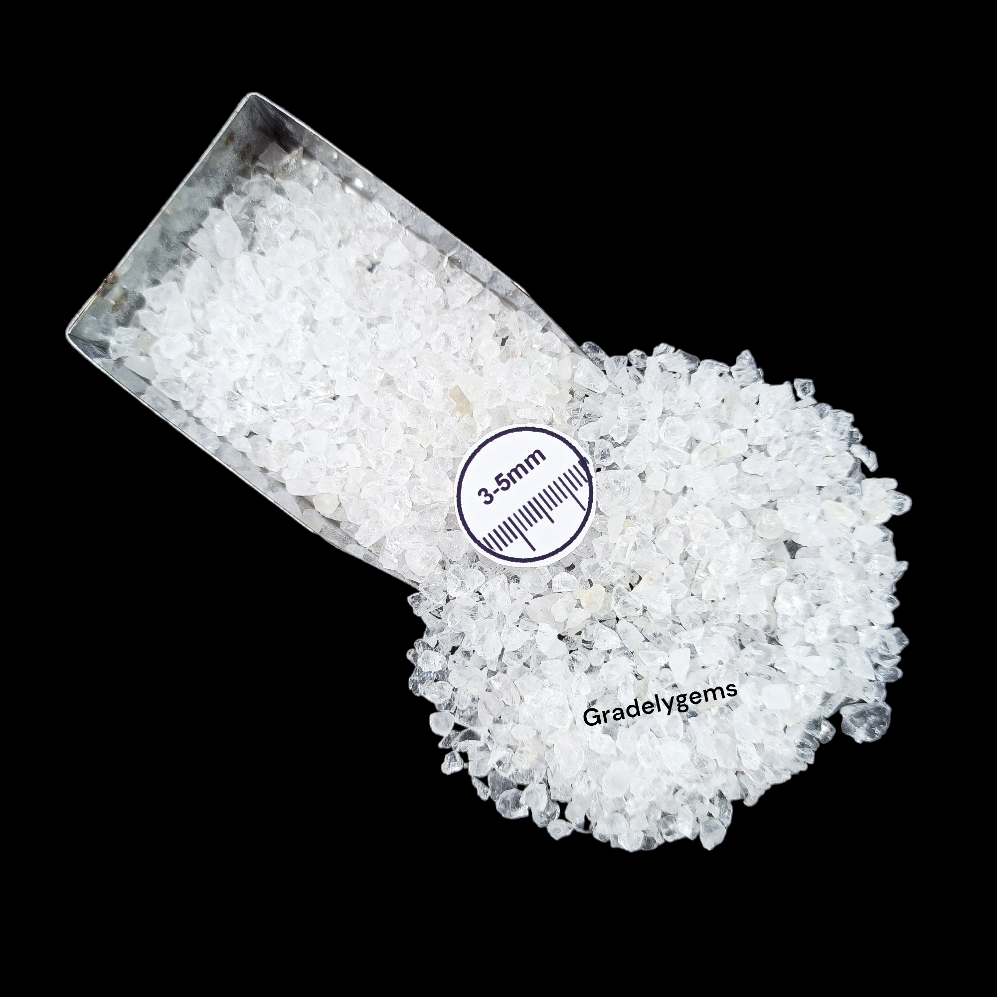 GRADELYGEMS Crystal Decorative Crushed Gemstone 3-5mm for Jewelry, Resin Work & Statement Decor