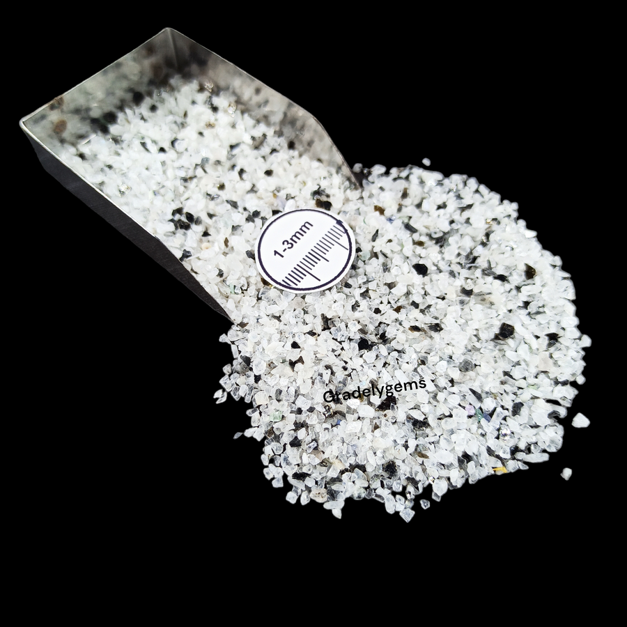 Natural Moonstone 1-3mm Crushed Stone by GRADELYGEMS for Resin Work, Inlay & Decorative Creations