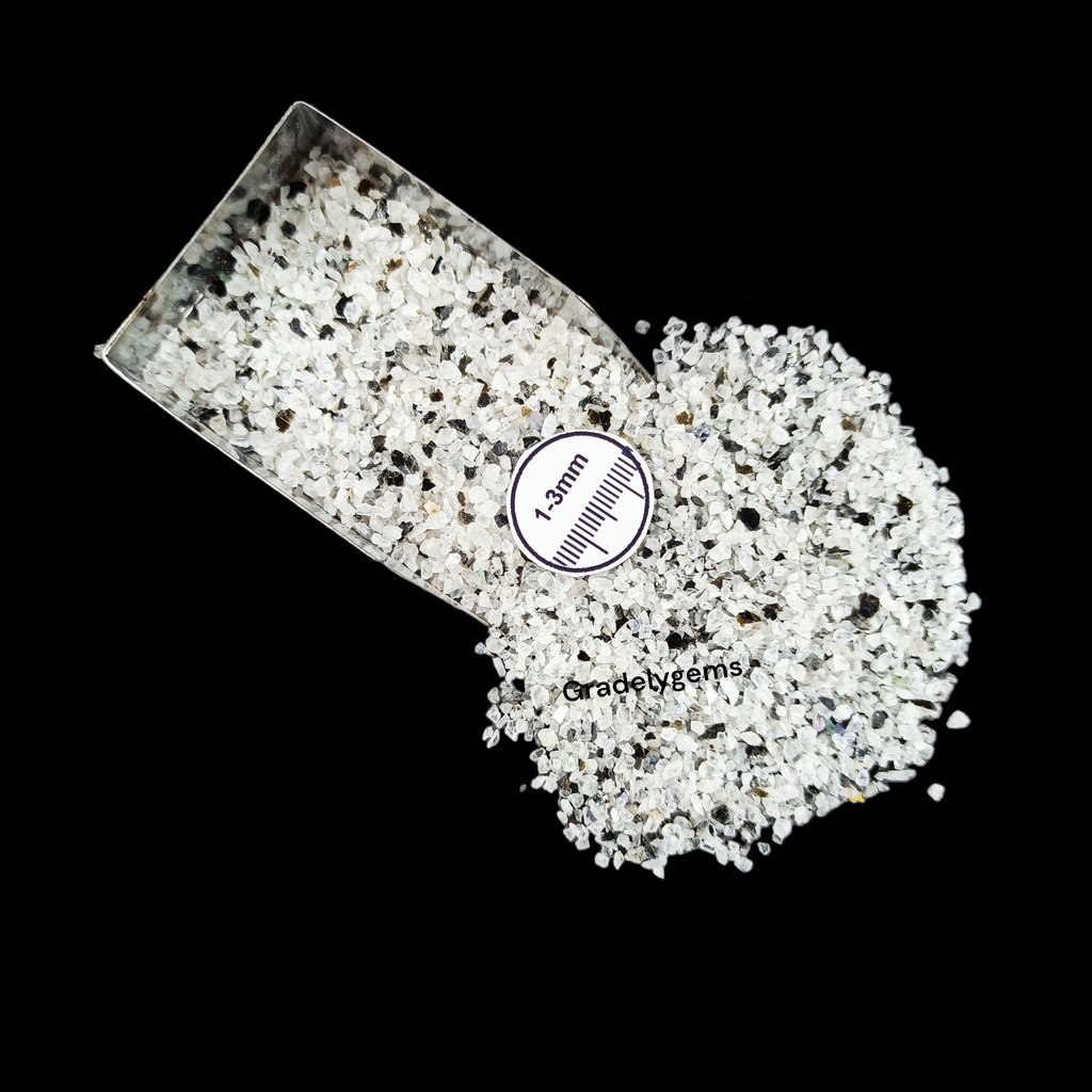 Natural Moonstone 1-3mm Crushed Stone by GRADELYGEMS for Resin Work, Inlay & Decorative Creations