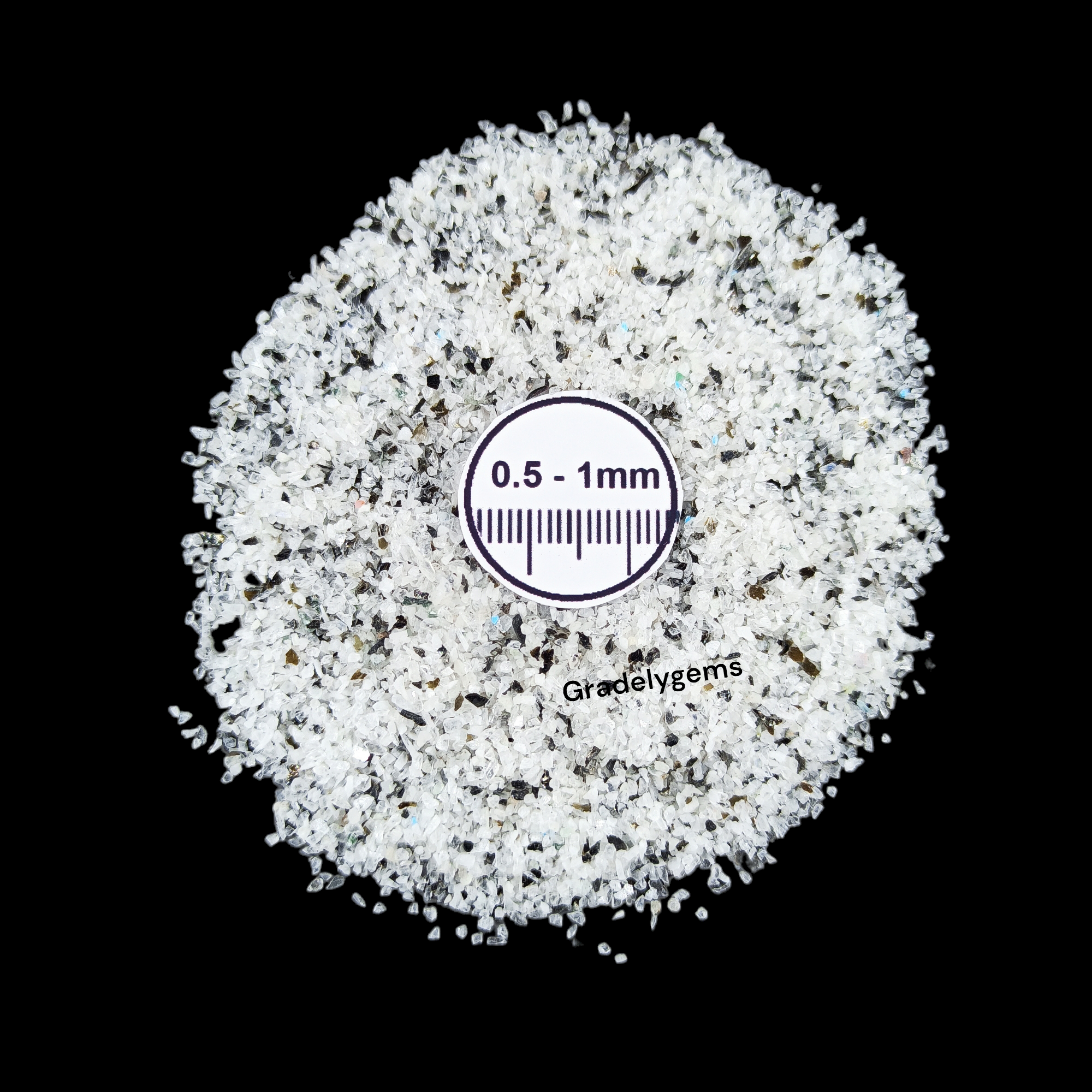 GRADELYGEMS Premium Moonstone 0.5-1mm Crushed Gemstone for Jewelry Inlay, Resin Art & Handmade Decor