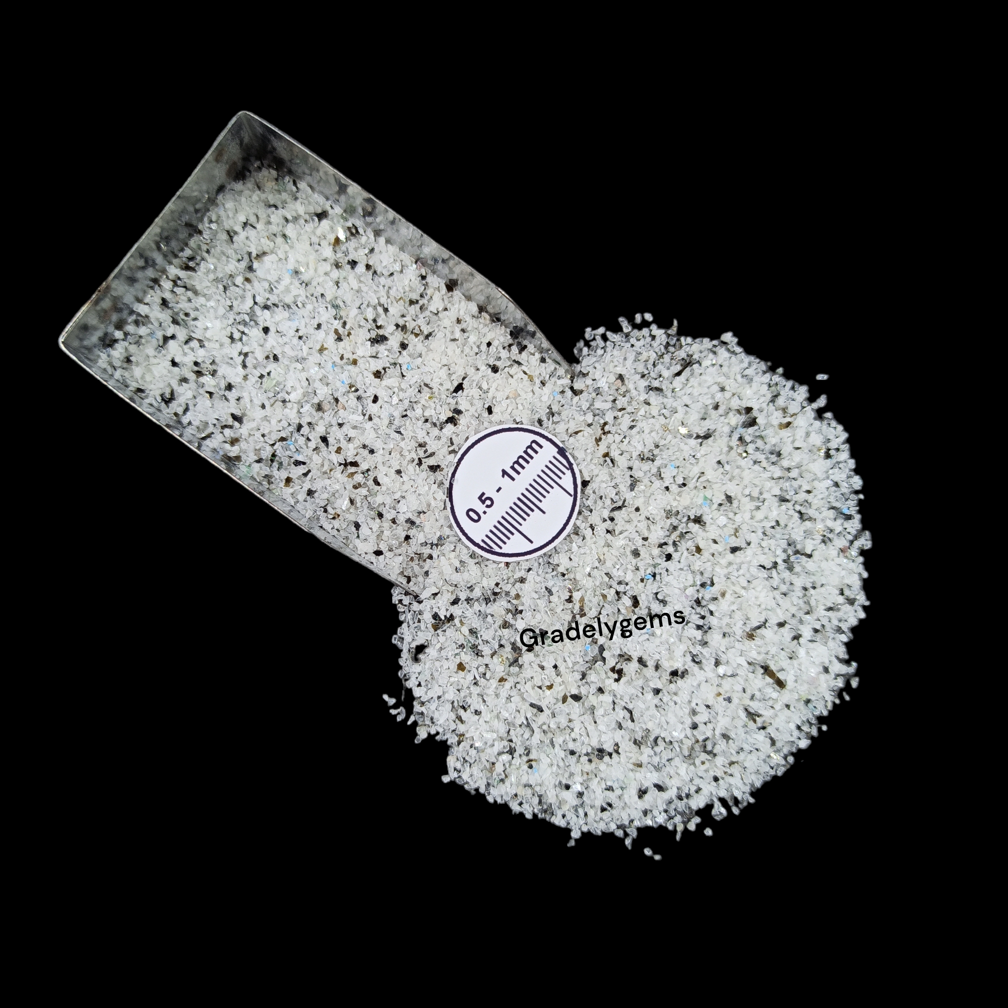 GRADELYGEMS Premium Moonstone 0.5-1mm Crushed Gemstone for Jewelry Inlay, Resin Art & Handmade Decor