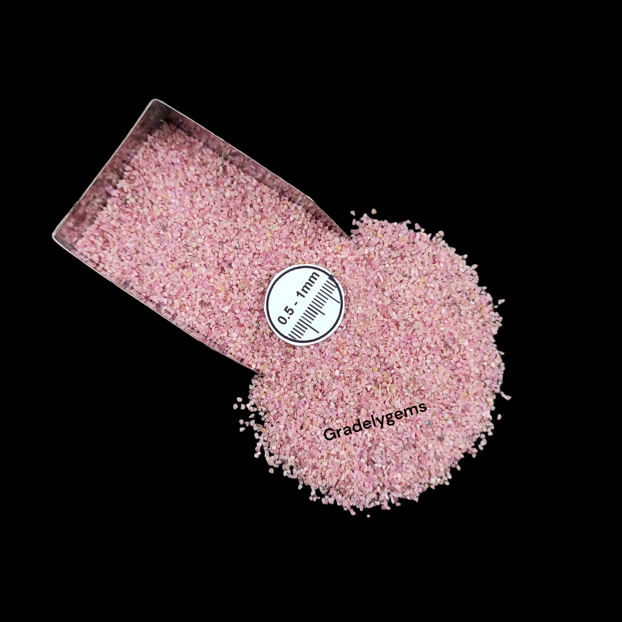 GRADELYGEMS Ruby Gemstone Crushed 0.5-1mm for Ring Inlay, Jewelry Making, Resin Art & Fine Detail Work