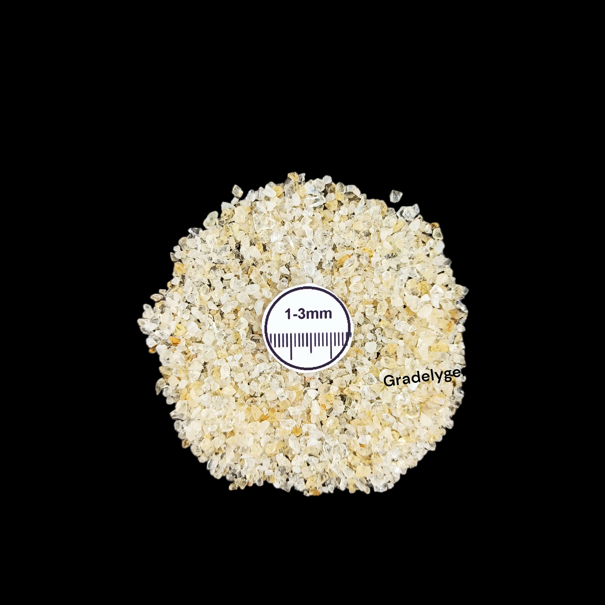 Natural Citrine 1-3mm Crushed Stone by GRADELYGEMS for Resin Work, Inlay & Decorative Creations