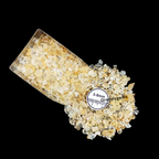 GRADELYGEMS Citrine Decorative Crushed Gemstone 3-5mm for Jewelry, Resin Work & Statement Decor