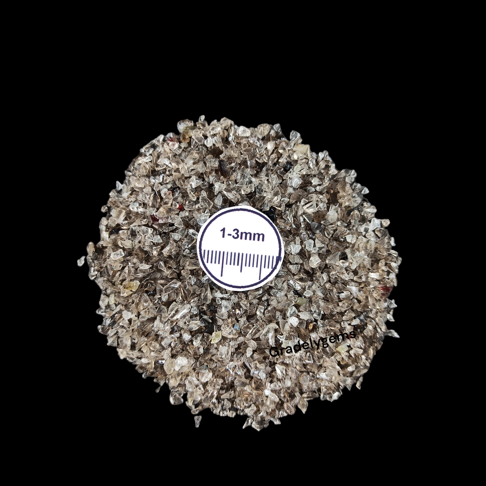 Natural Smoky Quartz Loose Stone 1-3mm by GRADELYGEMS for Resin Art, Jewelry Design & Premium Decor