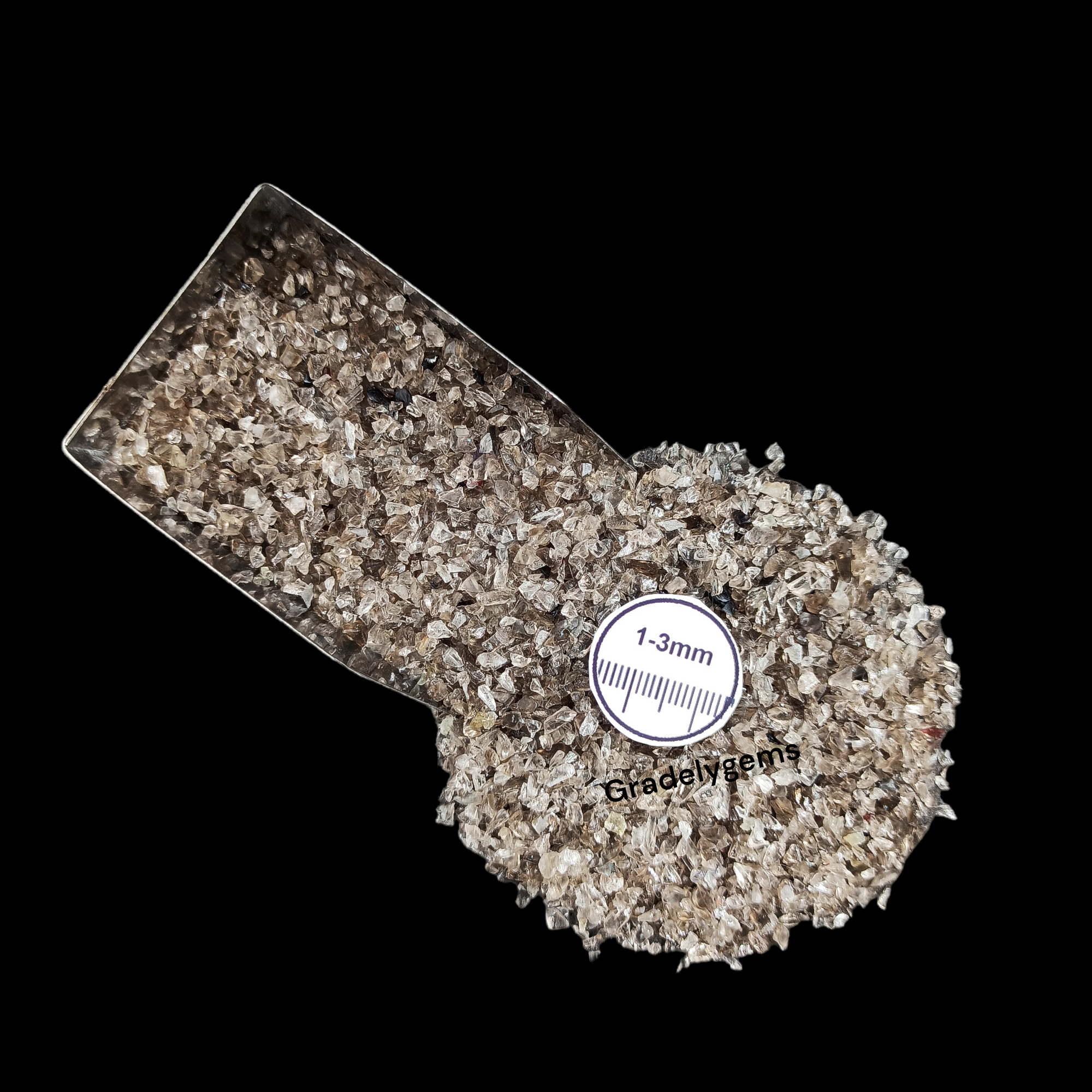 Natural Smoky Quartz Loose Stone 1-3mm by GRADELYGEMS for Resin Art, Jewelry Design & Premium Decor