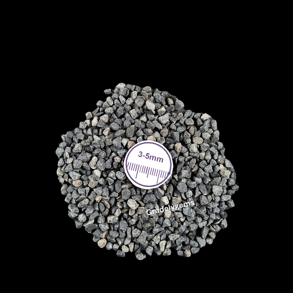 GRADELYGEMS Black Onyx Bold Crushed Stone 3-5mm for Vase Fillers, Jewelry Design, Resin Art & Decor
