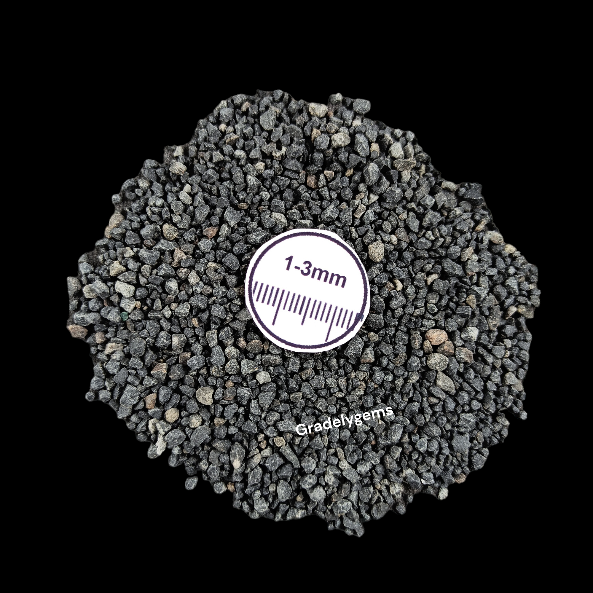 Natural Black Onyx Loose Stone 1-3mm by GRADELYGEMS for Resin Art, Jewelry Design & Premium Decor