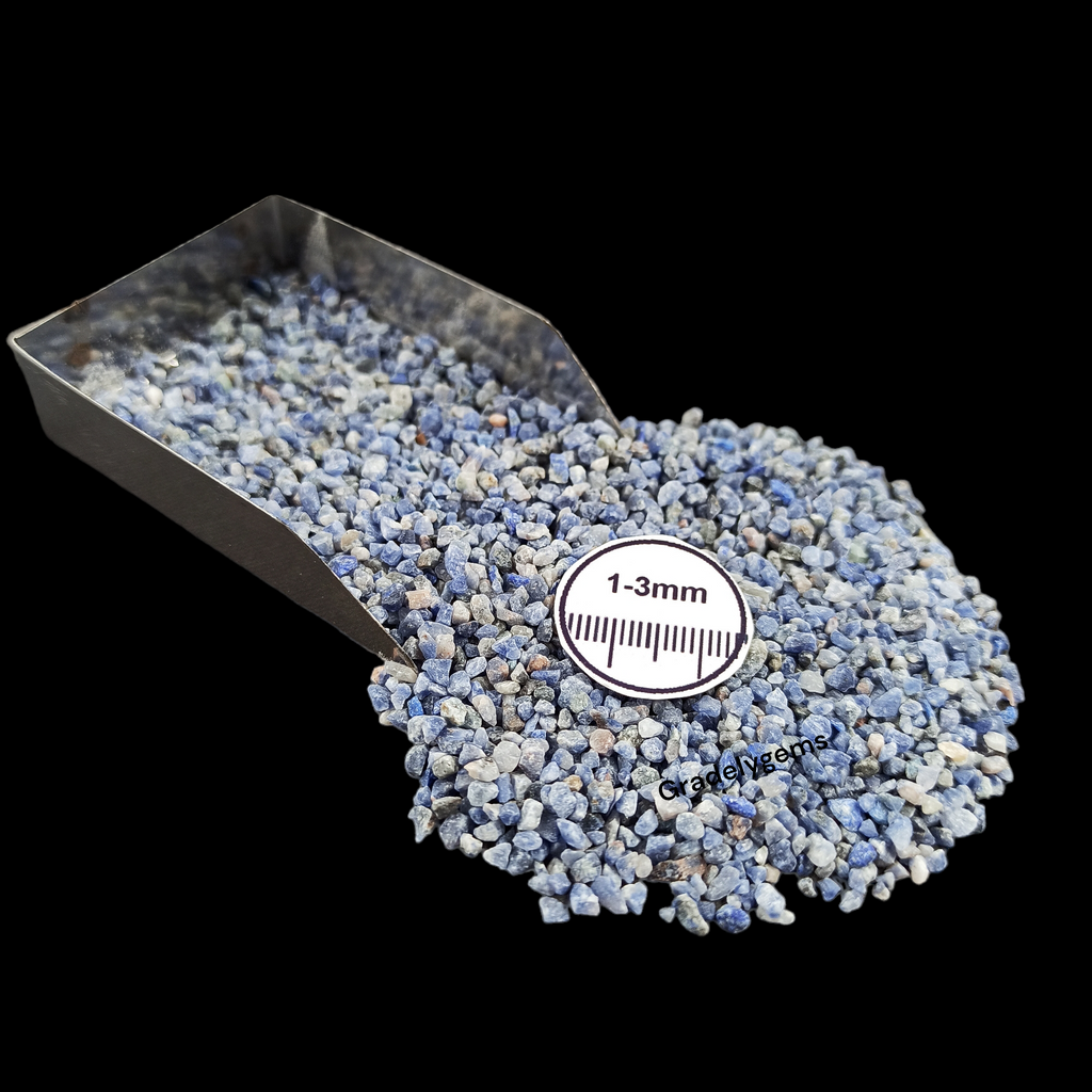 Natural Sodalite Loose Stone 1-3mm by GRADELYGEMS for Resin Art, Jewelry Design & Premium Decor