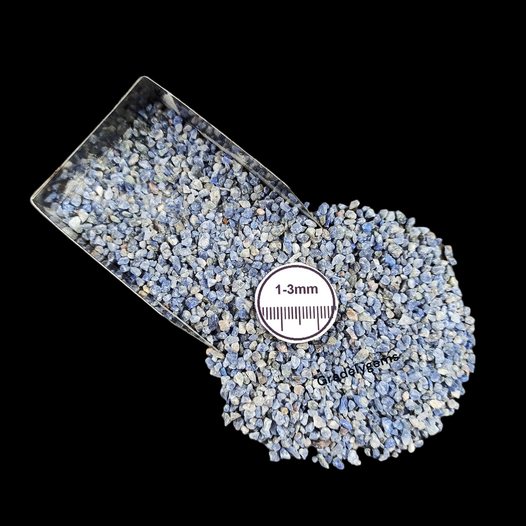 Natural Sodalite Loose Stone 1-3mm by GRADELYGEMS for Resin Art, Jewelry Design & Premium Decor