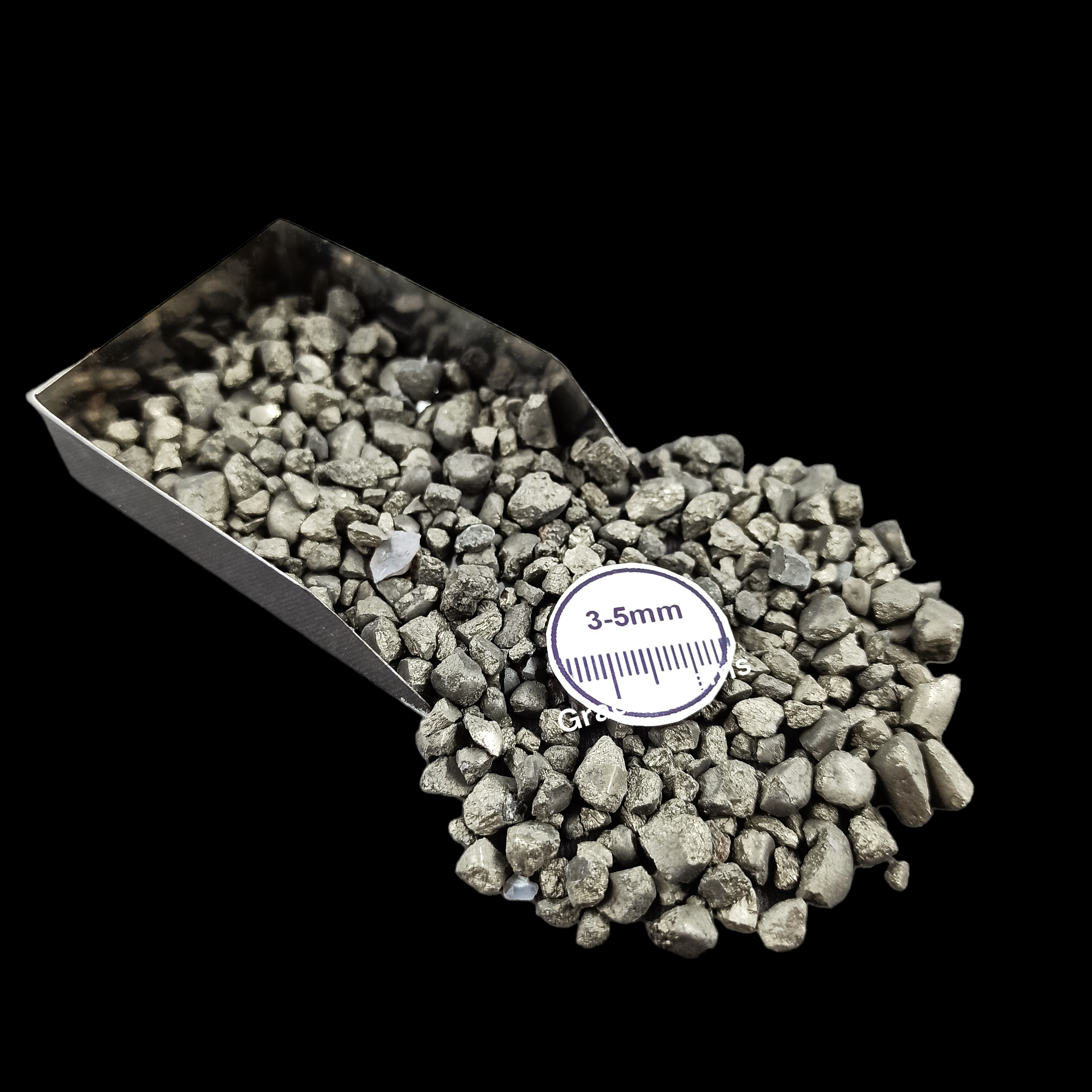 GRADELYGEMS Pyrite Bold Crushed Stone 3-5mm for Vase Fillers, Jewelry Design, Resin Art & Decor