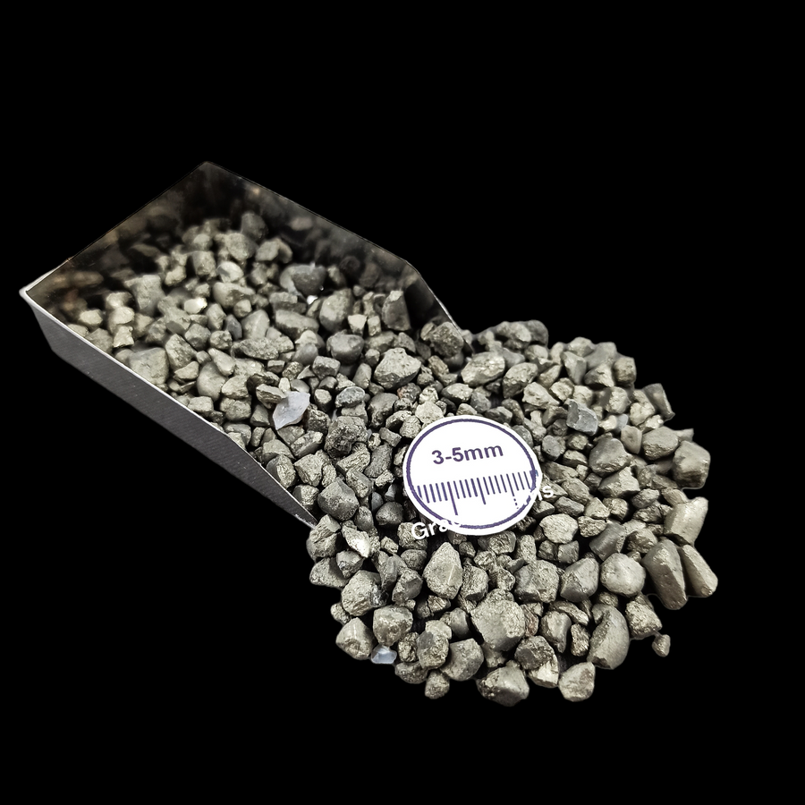 GRADELYGEMS Pyrite Bold Crushed Stone 3-5mm for Vase Fillers, Jewelry Design, Resin Art & Decor