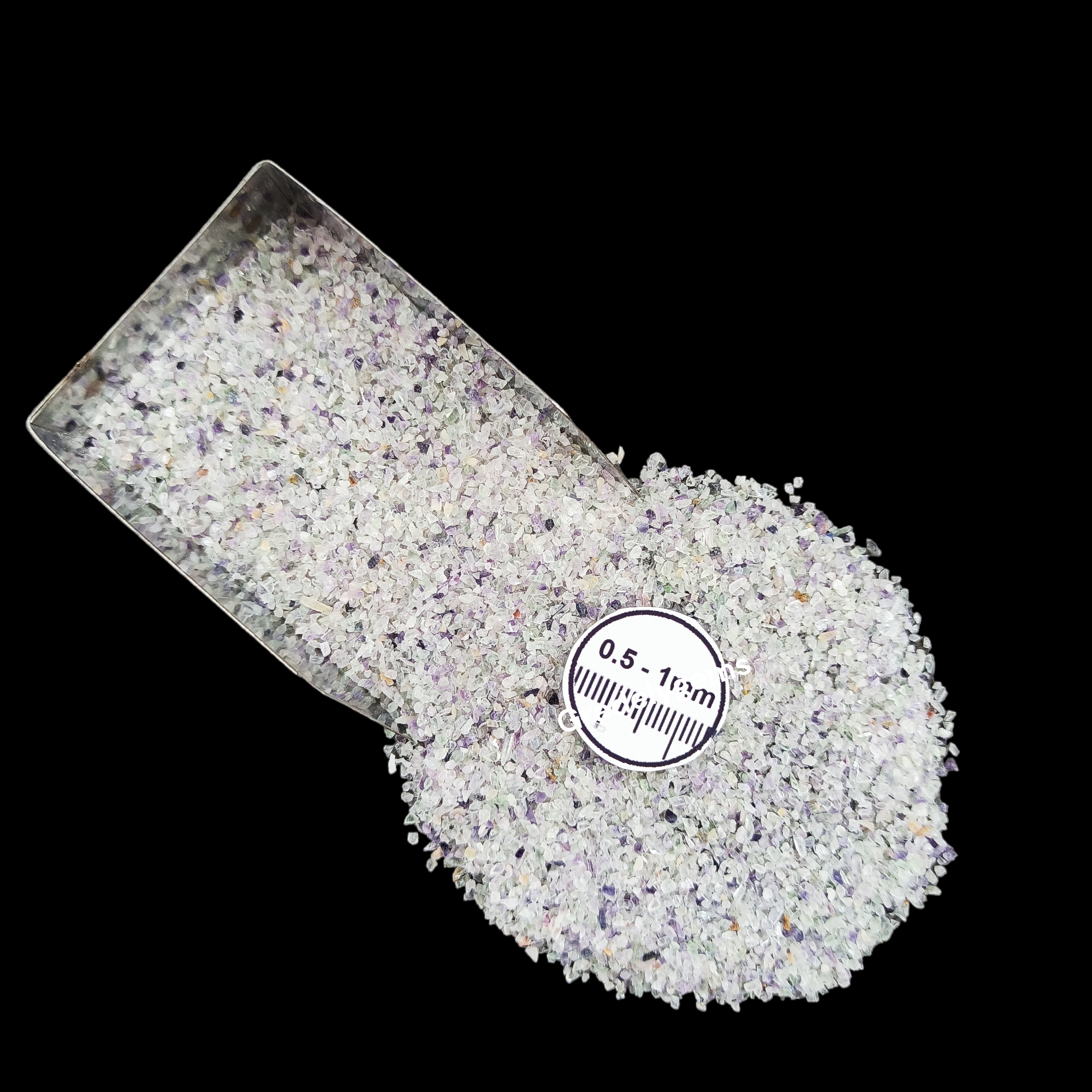 GRADELYGEMS Premium Fluorite 0.5-1mm Crushed Gemstone for Jewelry Inlay, Resin Art & Handmade Decor