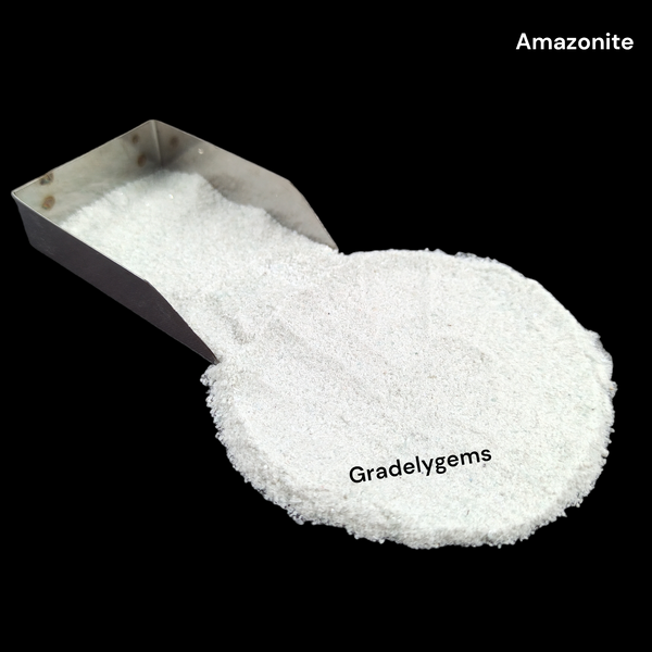 GRADELYGEMS Amazonite Gemstone Powder Natural Loose Stone for Ring Inlay, Jewelry Making, Resin Art & Woodworking