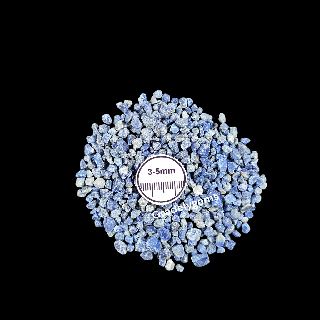 GRADELYGEMS Lapis Decorative Crushed Gemstone 3-5mm for Jewelry, Resin Work & Statement Decor