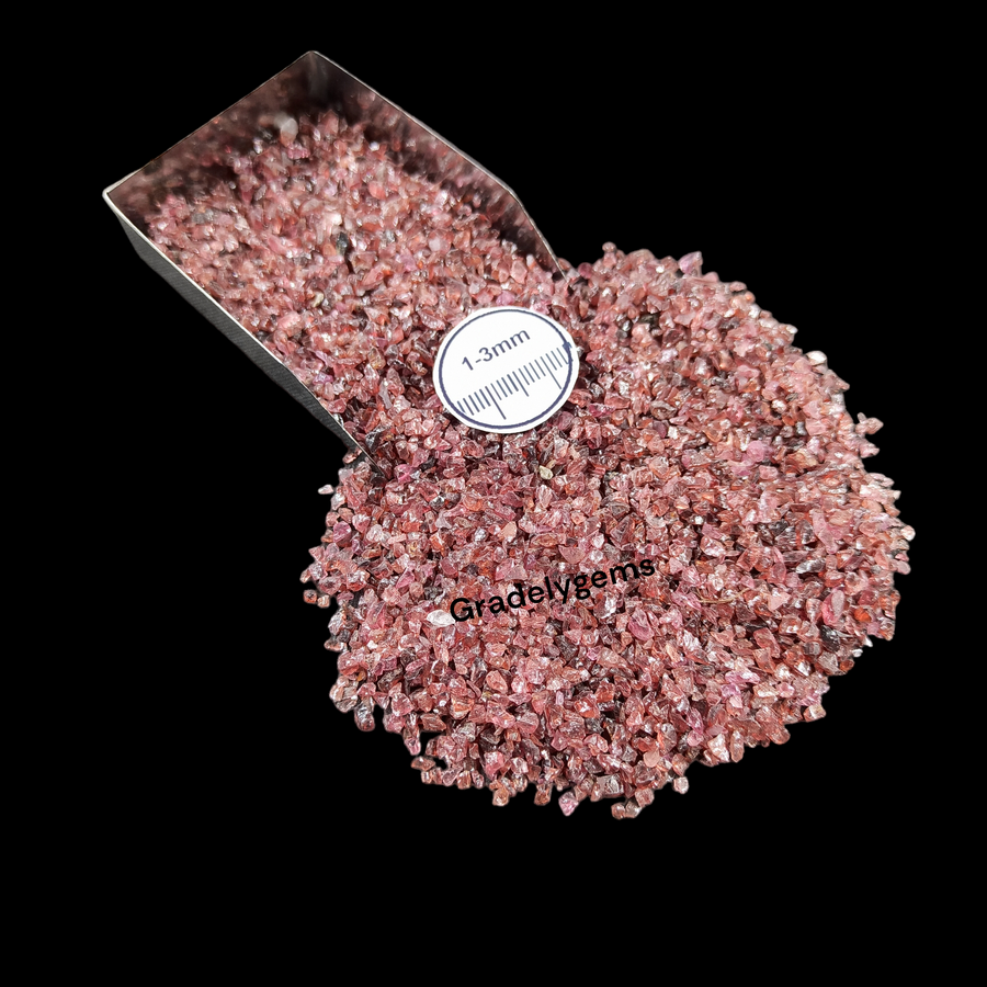 Natural Garnet Loose Stone 1-3mm by GRADELYGEMS for Resin Art, Jewelry Design & Premium Decor