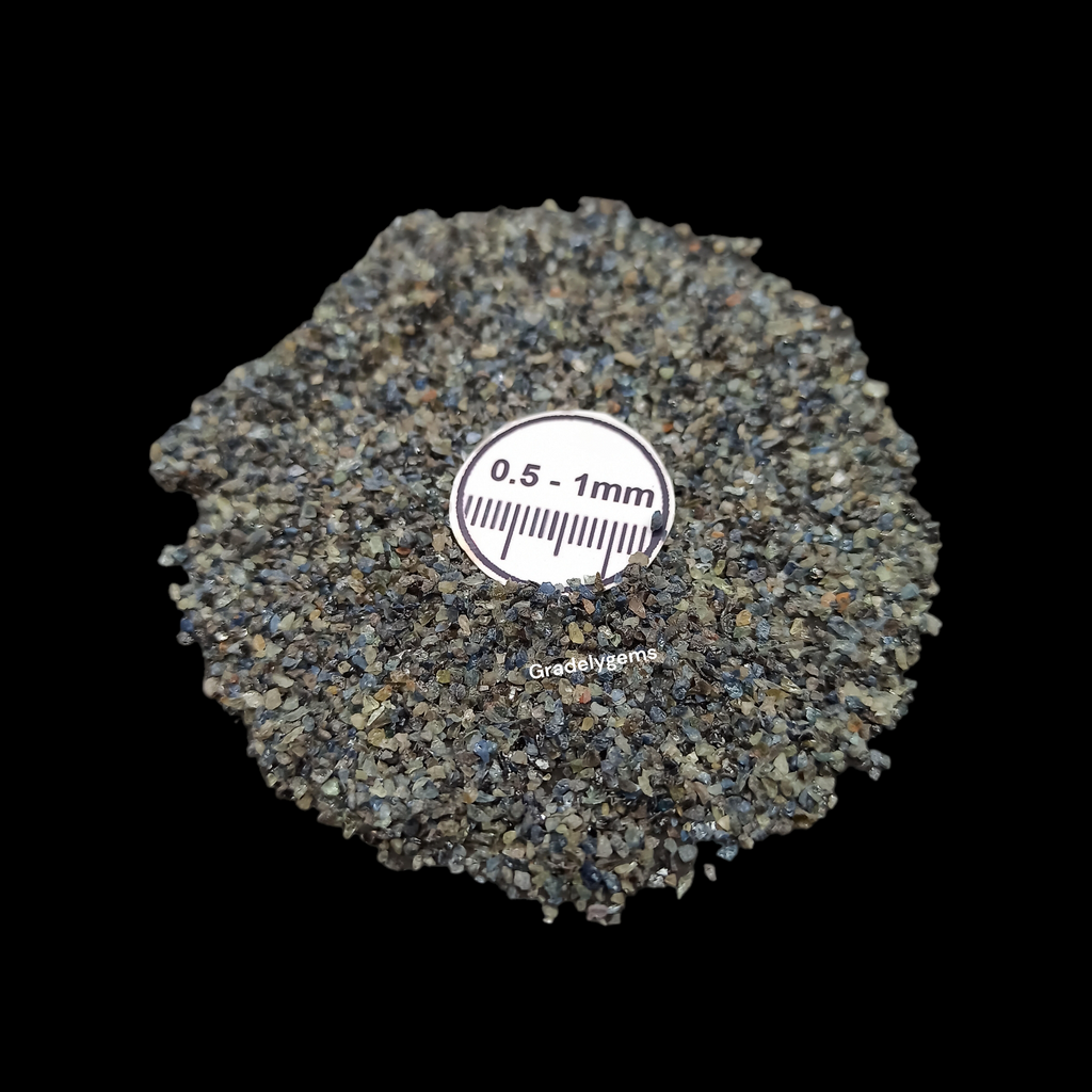 GRADELYGEMS Premium Sapphire 0.5-1mm Crushed Gemstone for Jewelry Inlay, Resin Art & Handmade Decor