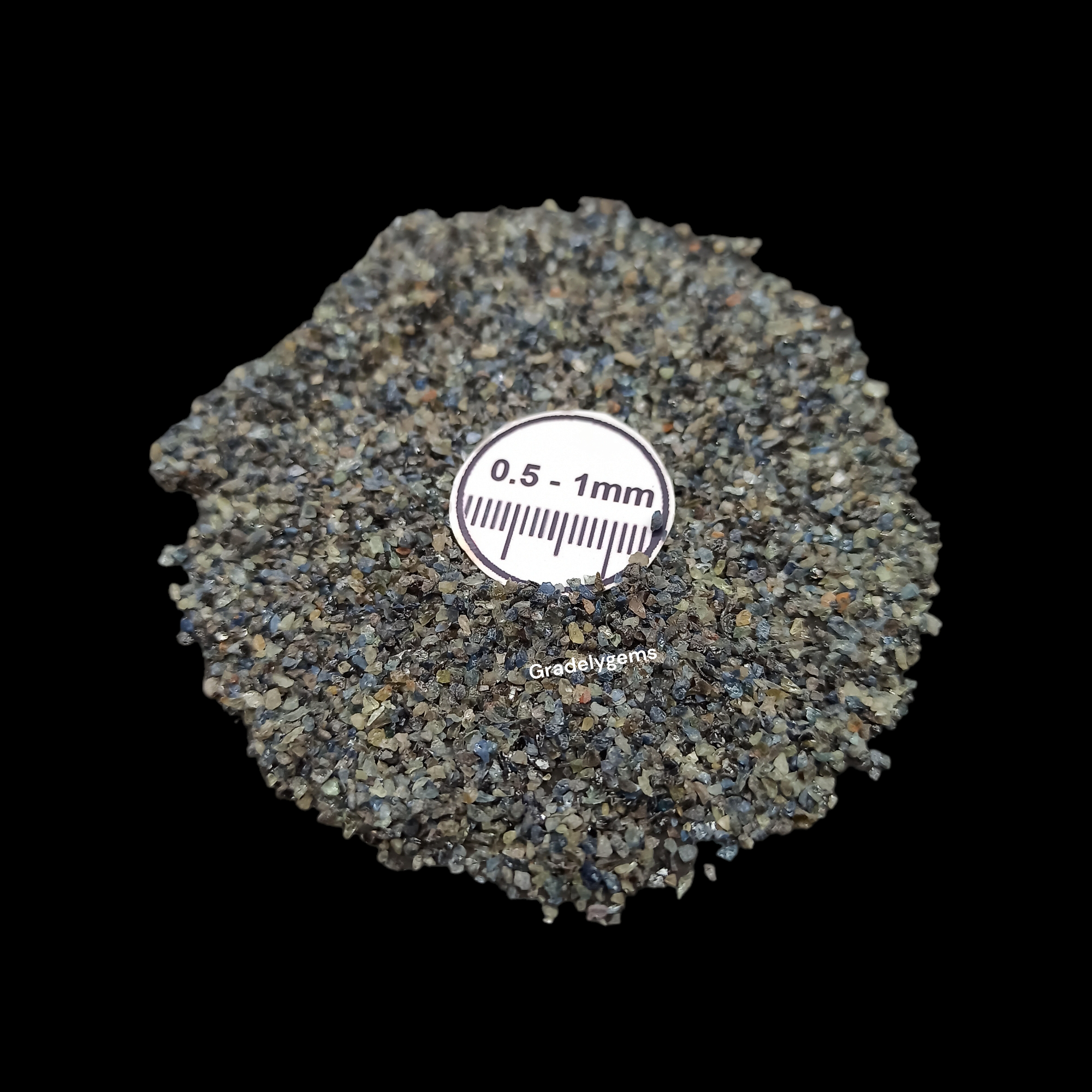 GRADELYGEMS Premium Sapphire 0.5-1mm Crushed Gemstone for Jewelry Inlay, Resin Art & Handmade Decor