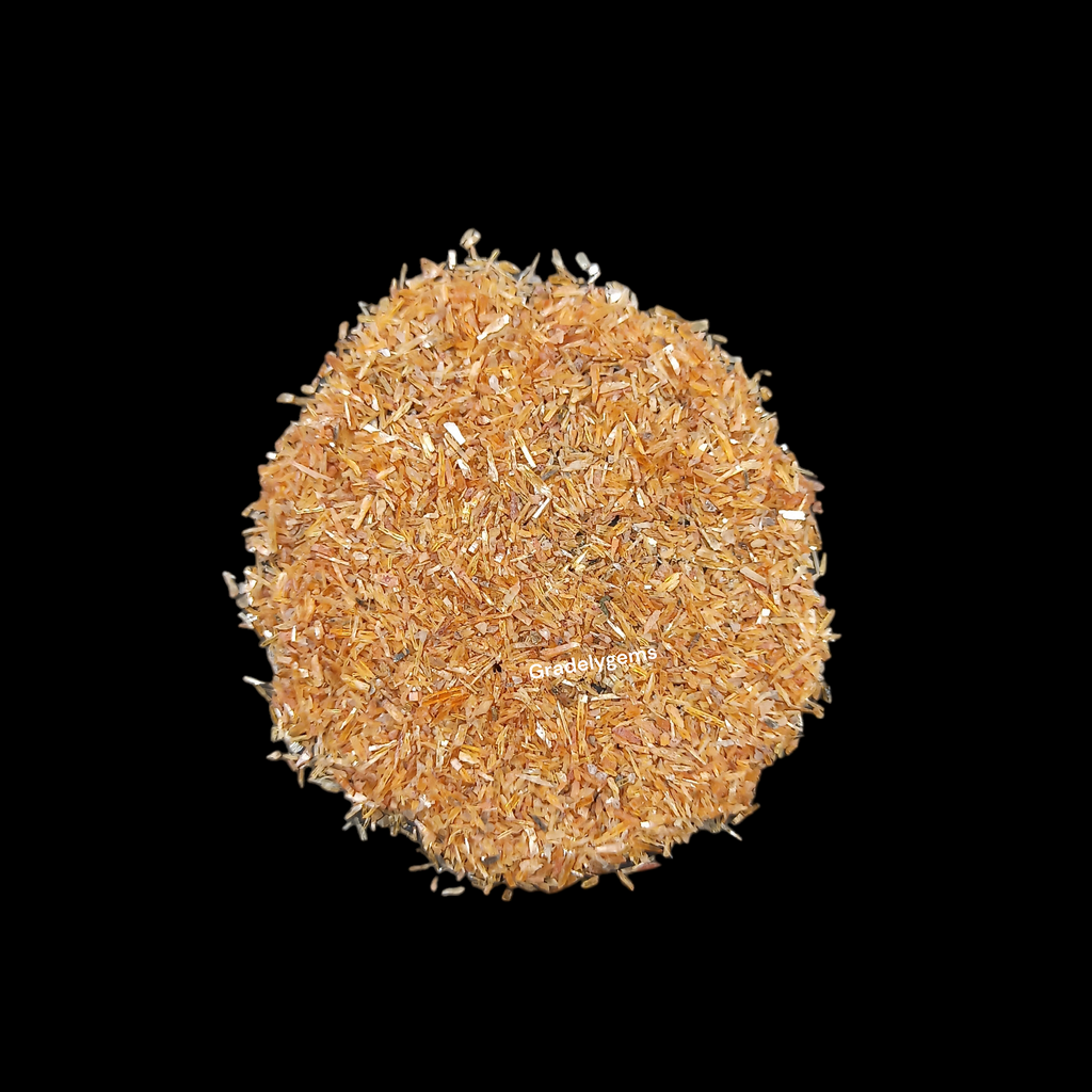 GRADELYGEMS Orange Kyanite Gemstone Crushed 0.5-1mm for Ring Inlay, Jewelry Making, Resin Art & Fine Detail Work