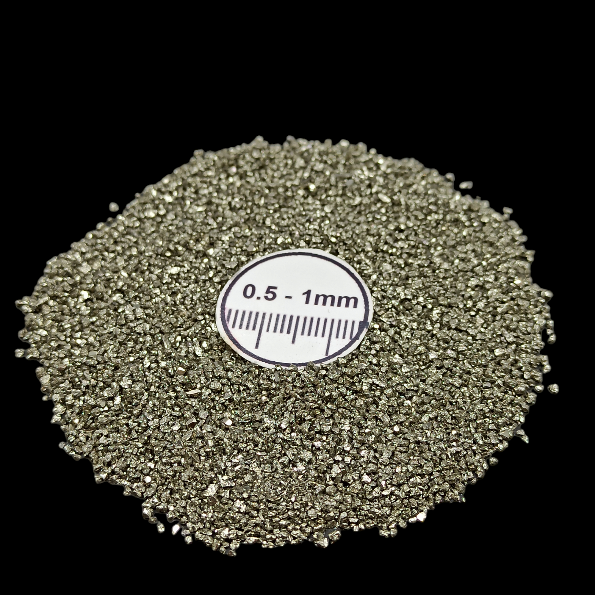 GRADELYGEMS Peru Pyrite Gemstone Crushed 0.5-1mm for Ring Inlay, Jewelry Making, Resin Art & Fine Detail Work