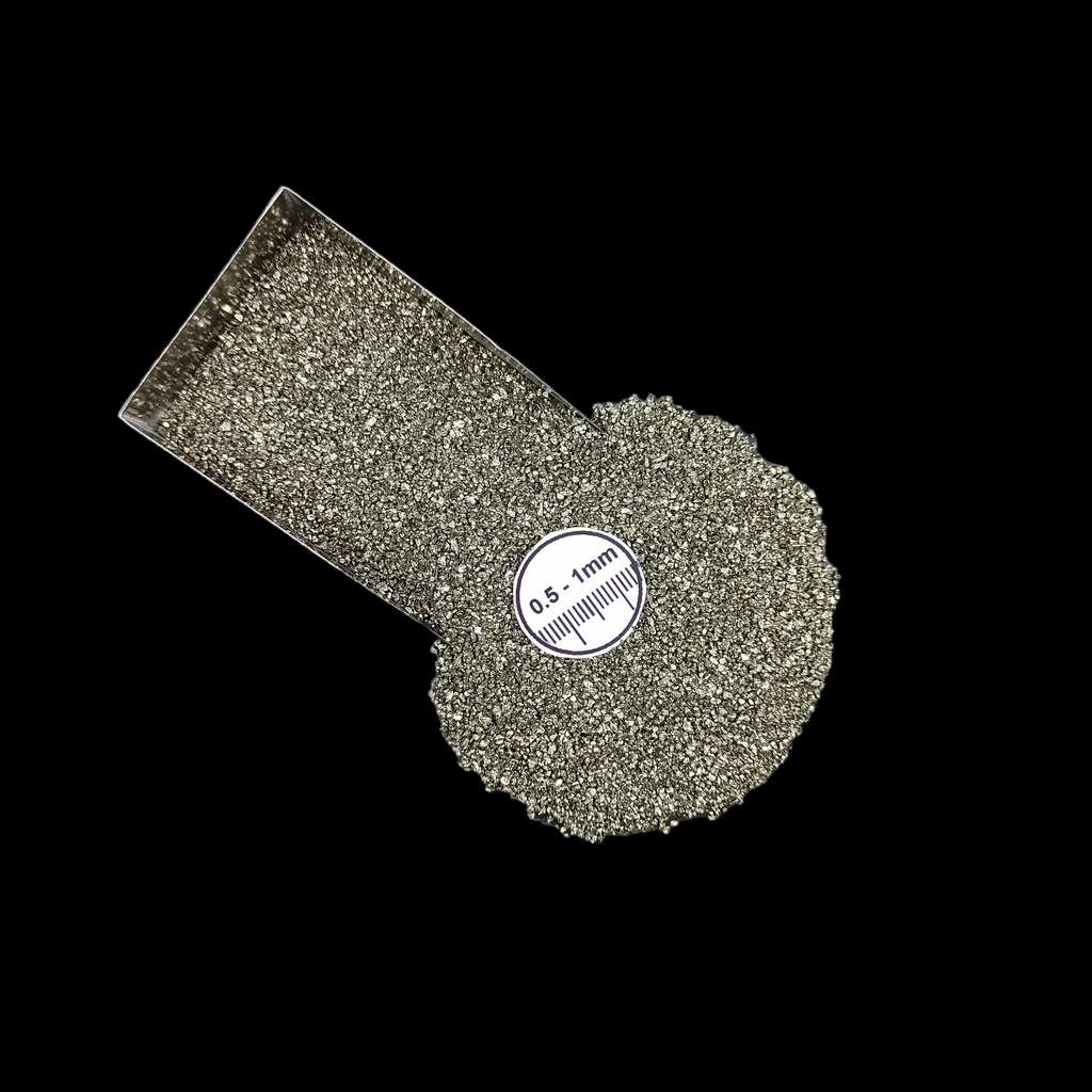 GRADELYGEMS Peru Pyrite Gemstone Crushed 0.5-1mm for Ring Inlay, Jewelry Making, Resin Art & Fine Detail Work