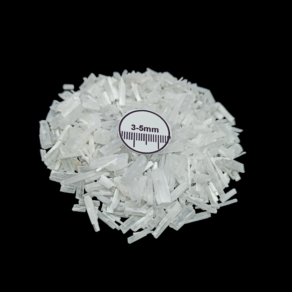 GRADELYGEMS Selenite Bold Crushed Stone 3-5mm for Vase Fillers, Jewelry Design, Resin Art & Decor