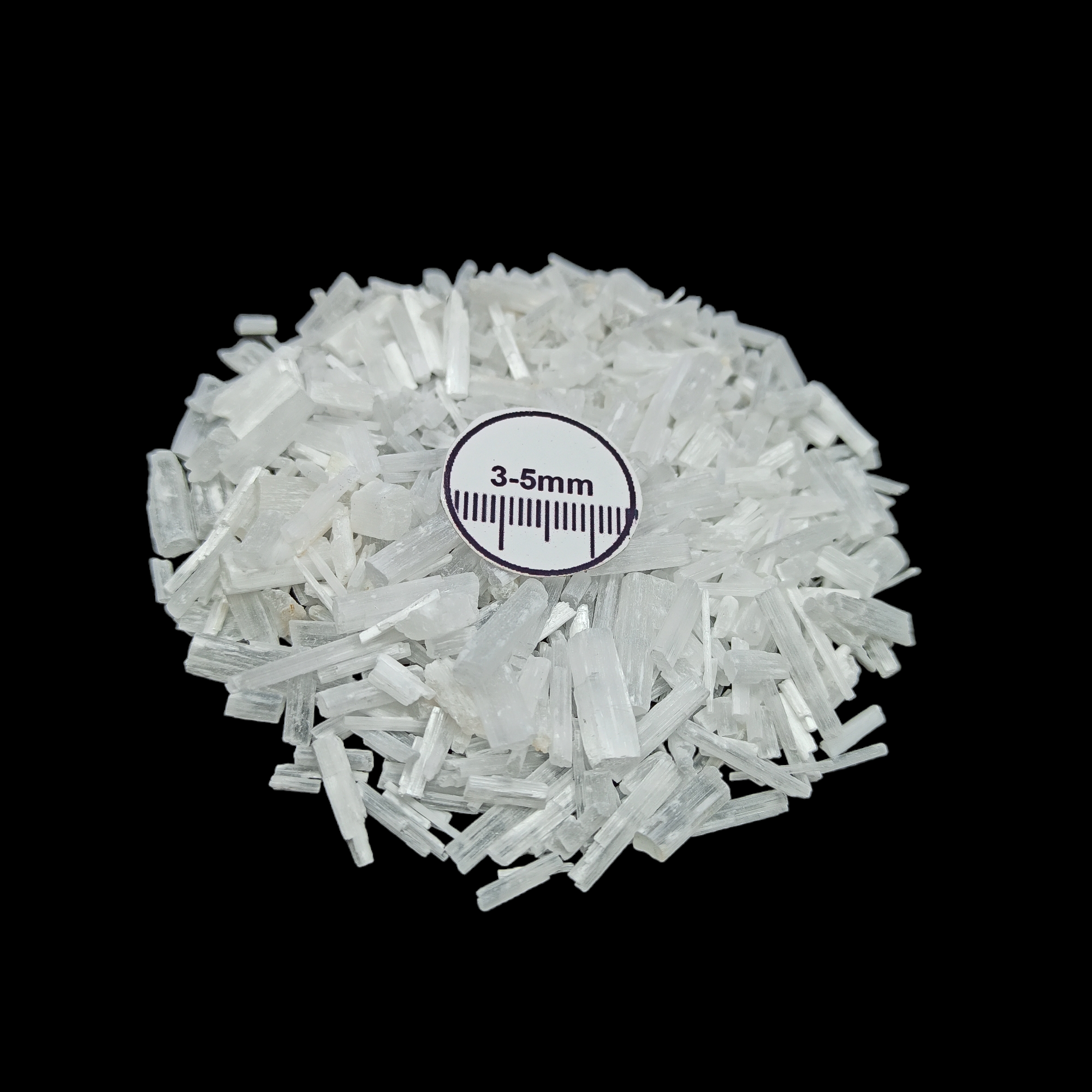 GRADELYGEMS Selenite Bold Crushed Stone 3-5mm for Vase Fillers, Jewelry Design, Resin Art & Decor