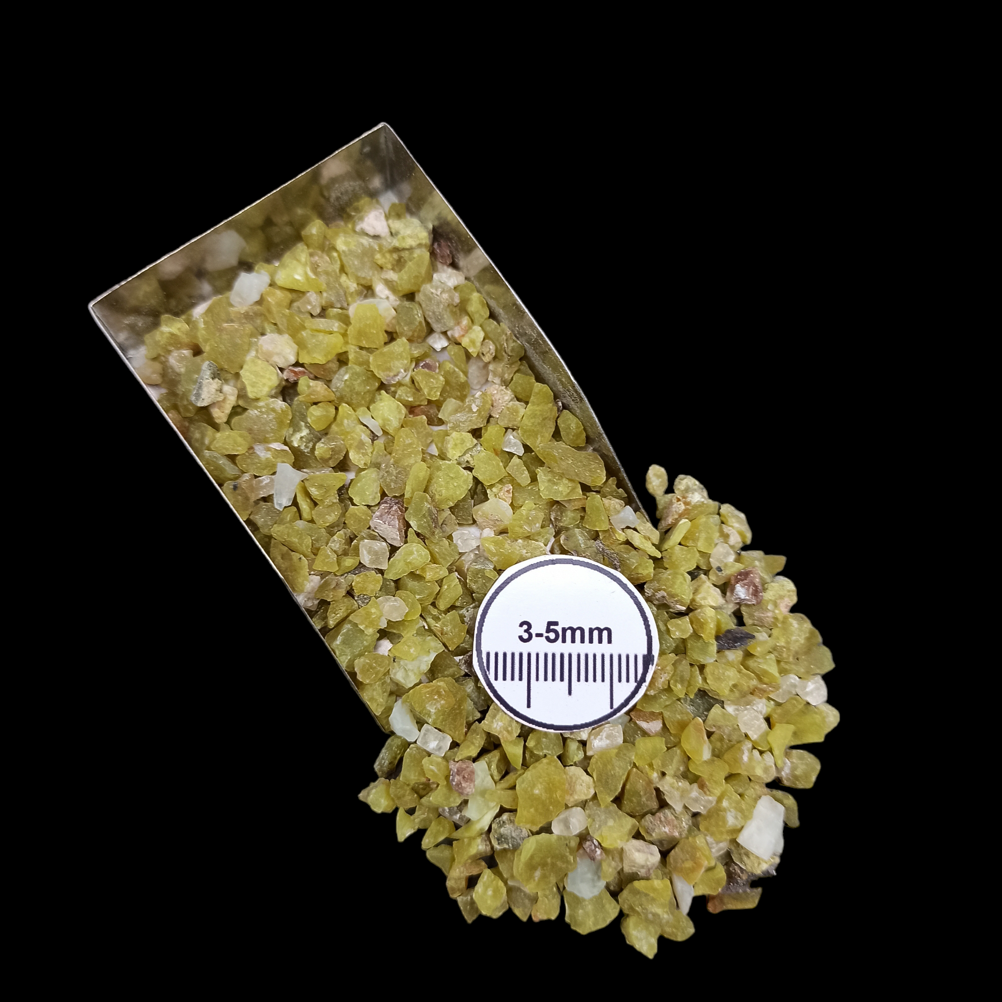 GRADELYGEMS Green Apatite Decorative Crushed Gemstone 3-5mm for Jewelry, Resin Work & Statement Decor