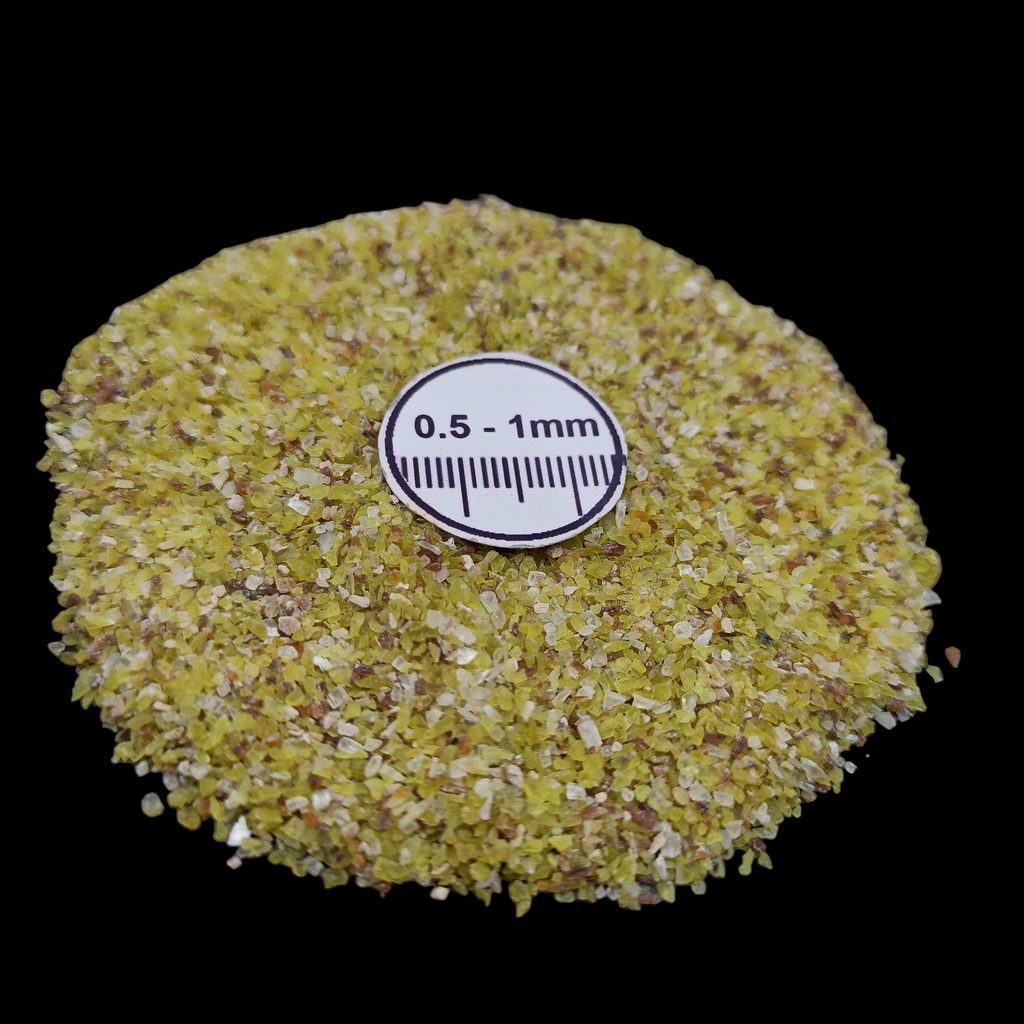 GRADELYGEMS Premium Green Apatite 0.5-1mm Crushed Gemstone for Jewelry Inlay, Resin Art & Handmade Decor