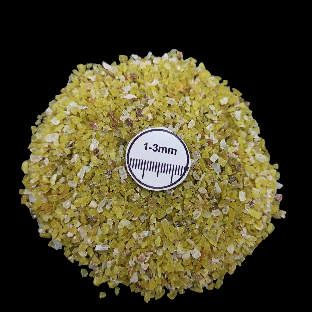 Natural Green Apatite 1-3mm Crushed Stone by GRADELYGEMS for Resin Work, Inlay & Decorative Creations