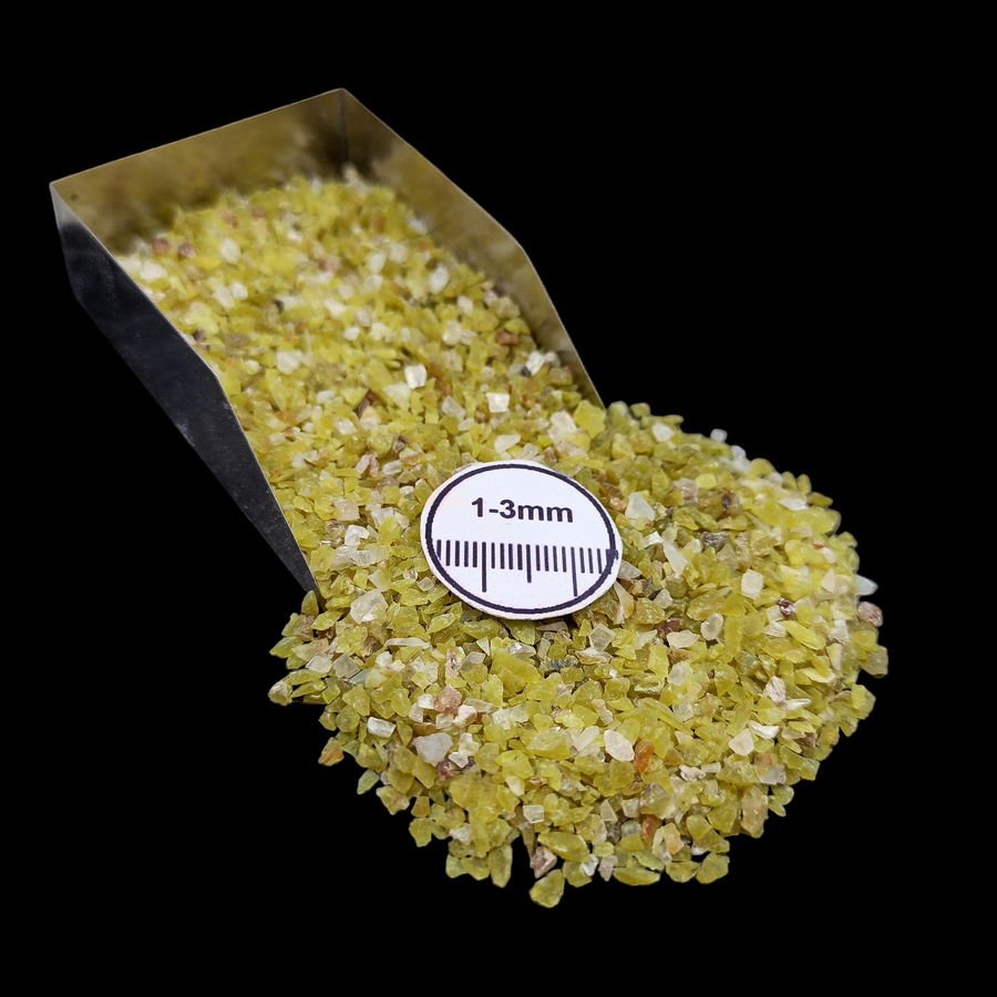 Natural Green Apatite 1-3mm Crushed Stone by GRADELYGEMS for Resin Work, Inlay & Decorative Creations