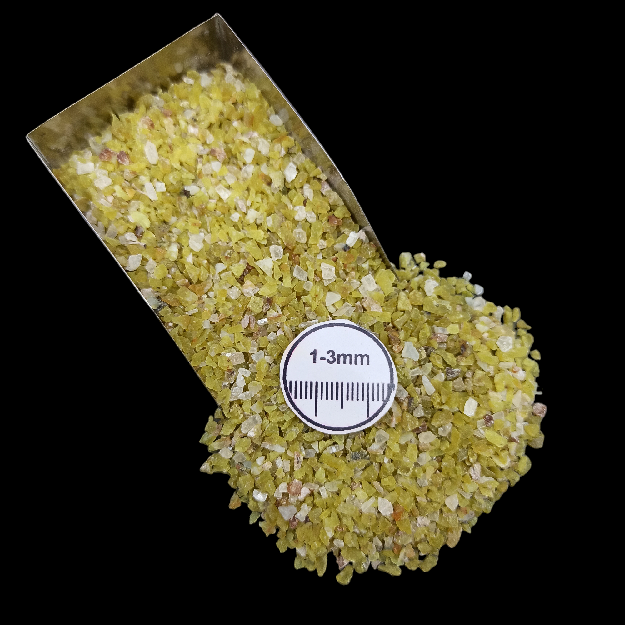 Natural Green Apatite 1-3mm Crushed Stone by GRADELYGEMS for Resin Work, Inlay & Decorative Creations