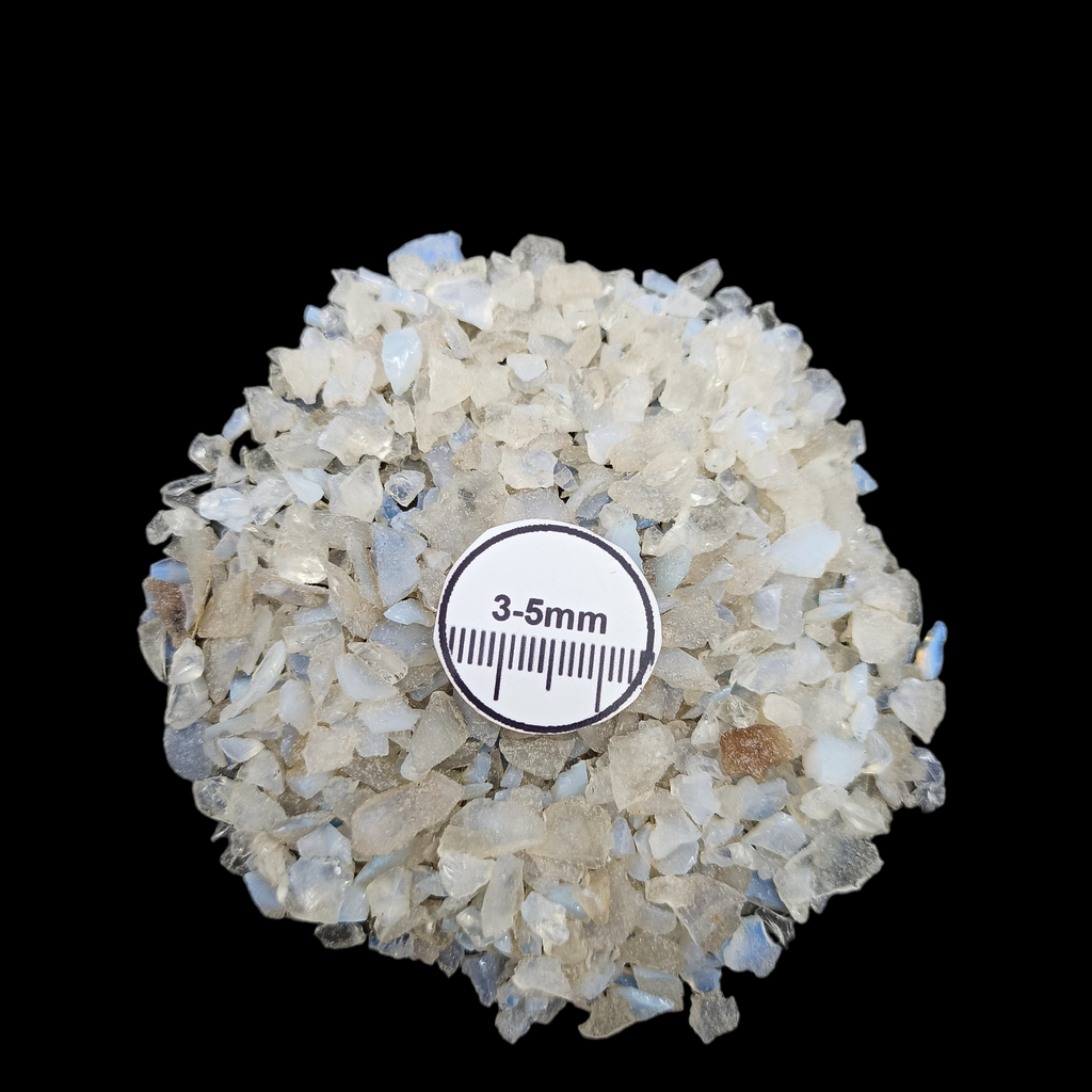 GRADELYGEMS Opalite Decorative Crushed Gemstone 3-5mm for Jewelry, Resin Work & Statement Decor