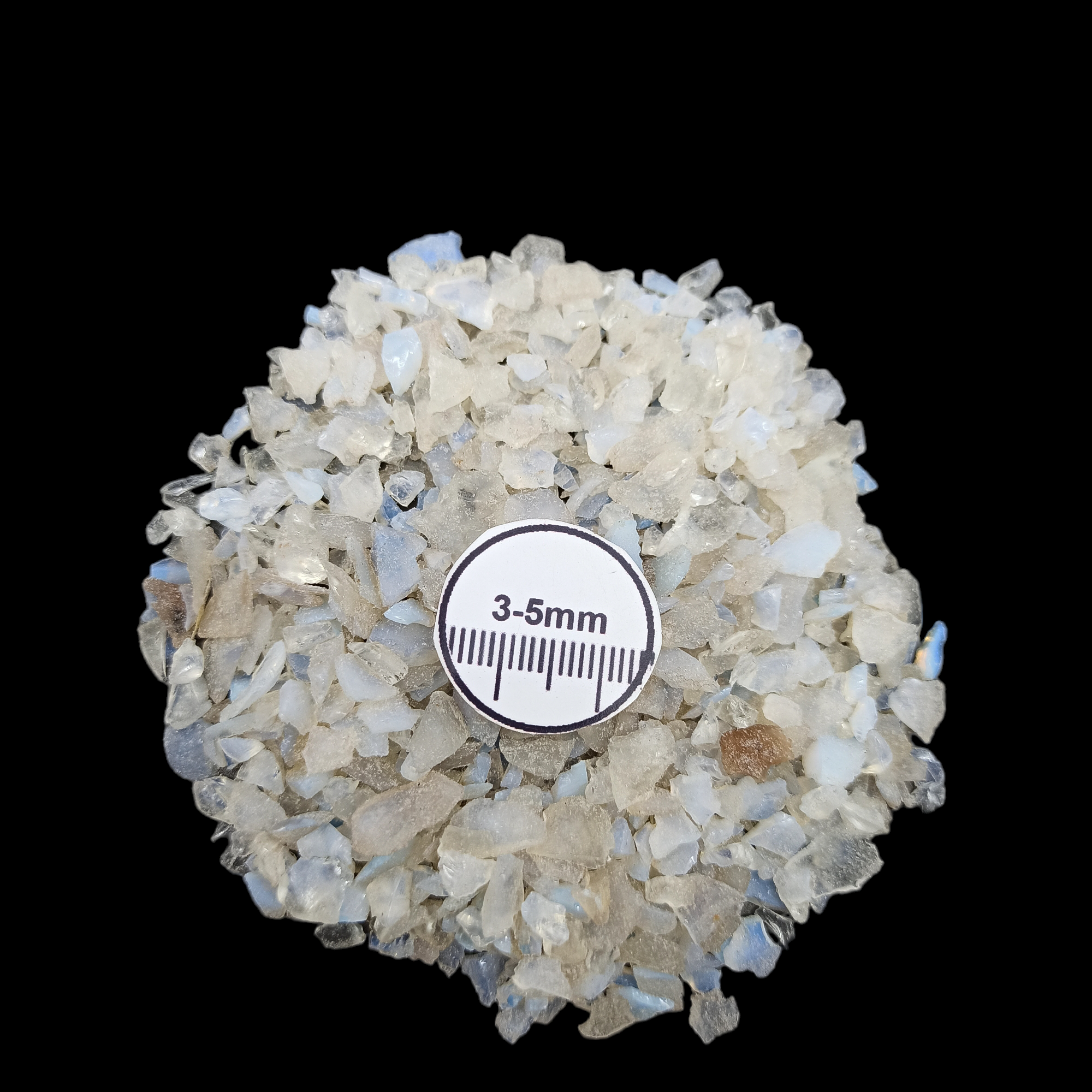 GRADELYGEMS Opalite Decorative Crushed Gemstone 3-5mm for Jewelry, Resin Work & Statement Decor