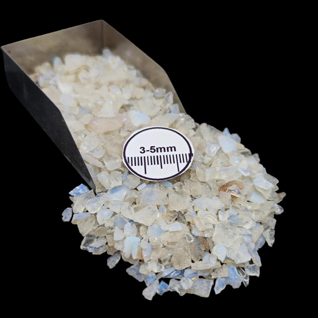 GRADELYGEMS Opalite Decorative Crushed Gemstone 3-5mm for Jewelry, Resin Work & Statement Decor