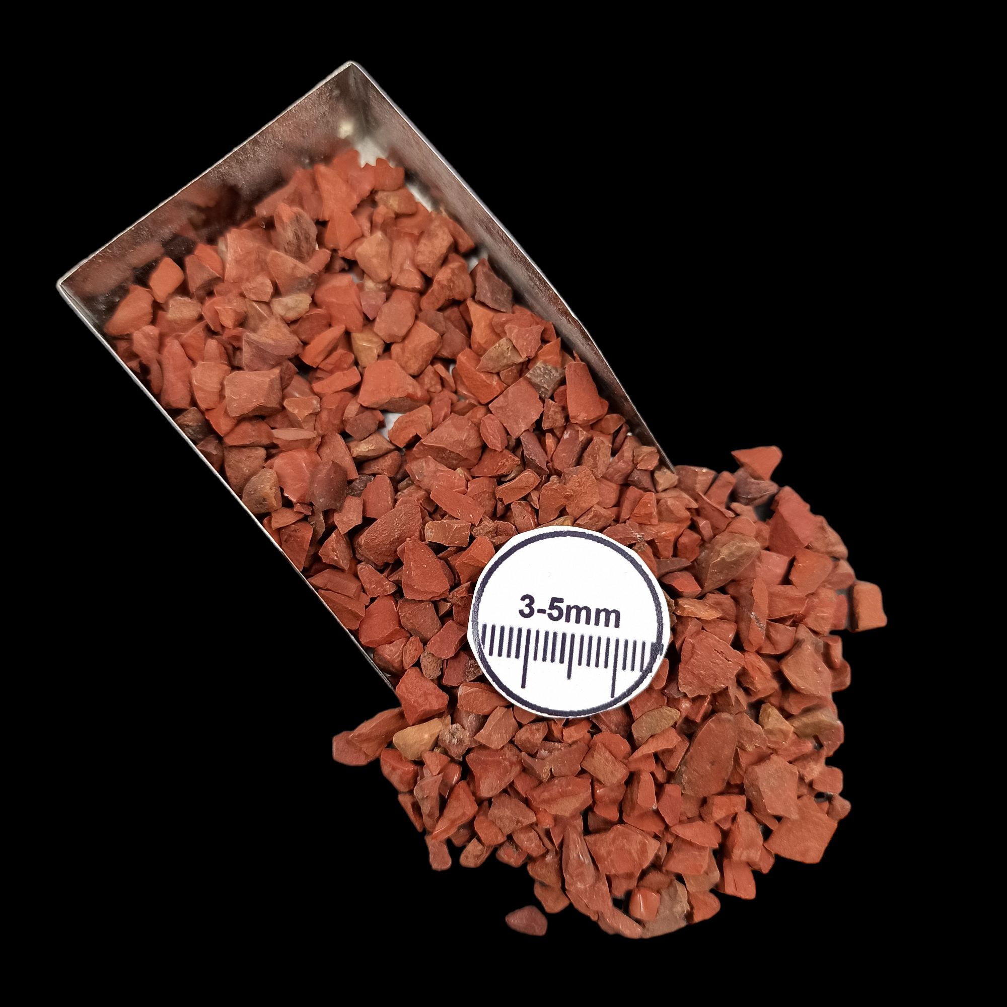 GRADELYGEMS Red Jasper Bold Crushed Stone 3-5mm for Vase Fillers, Jewelry Design, Resin Art & Decor