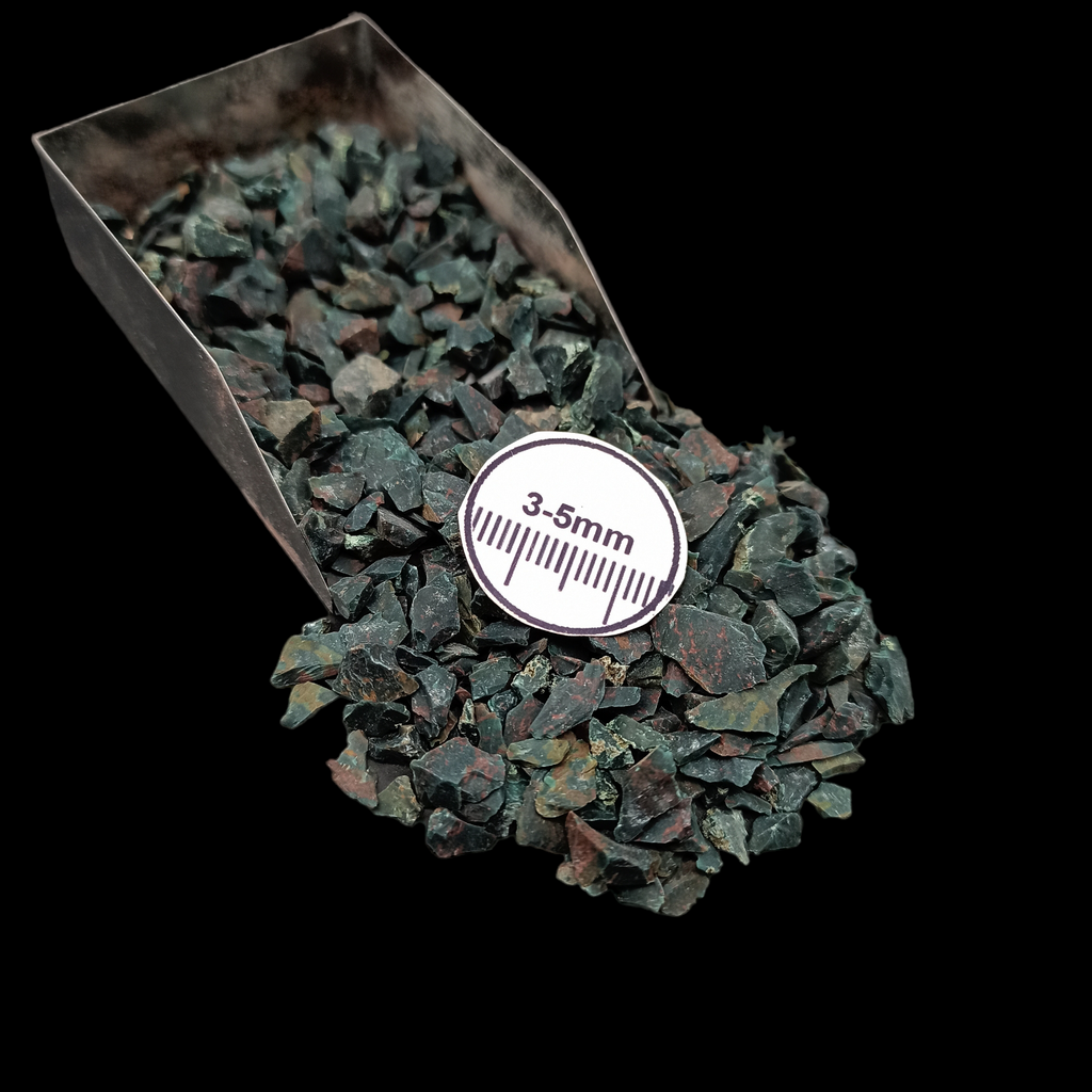 GRADELYGEMS Moss Agate Bold Crushed Stone 3-5mm for Vase Fillers, Jewelry Design, Resin Art & Decor