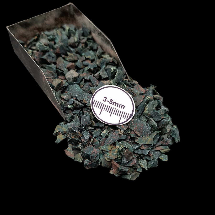 GRADELYGEMS Moss Agate Bold Crushed Stone 3-5mm for Vase Fillers, Jewelry Design, Resin Art & Decor