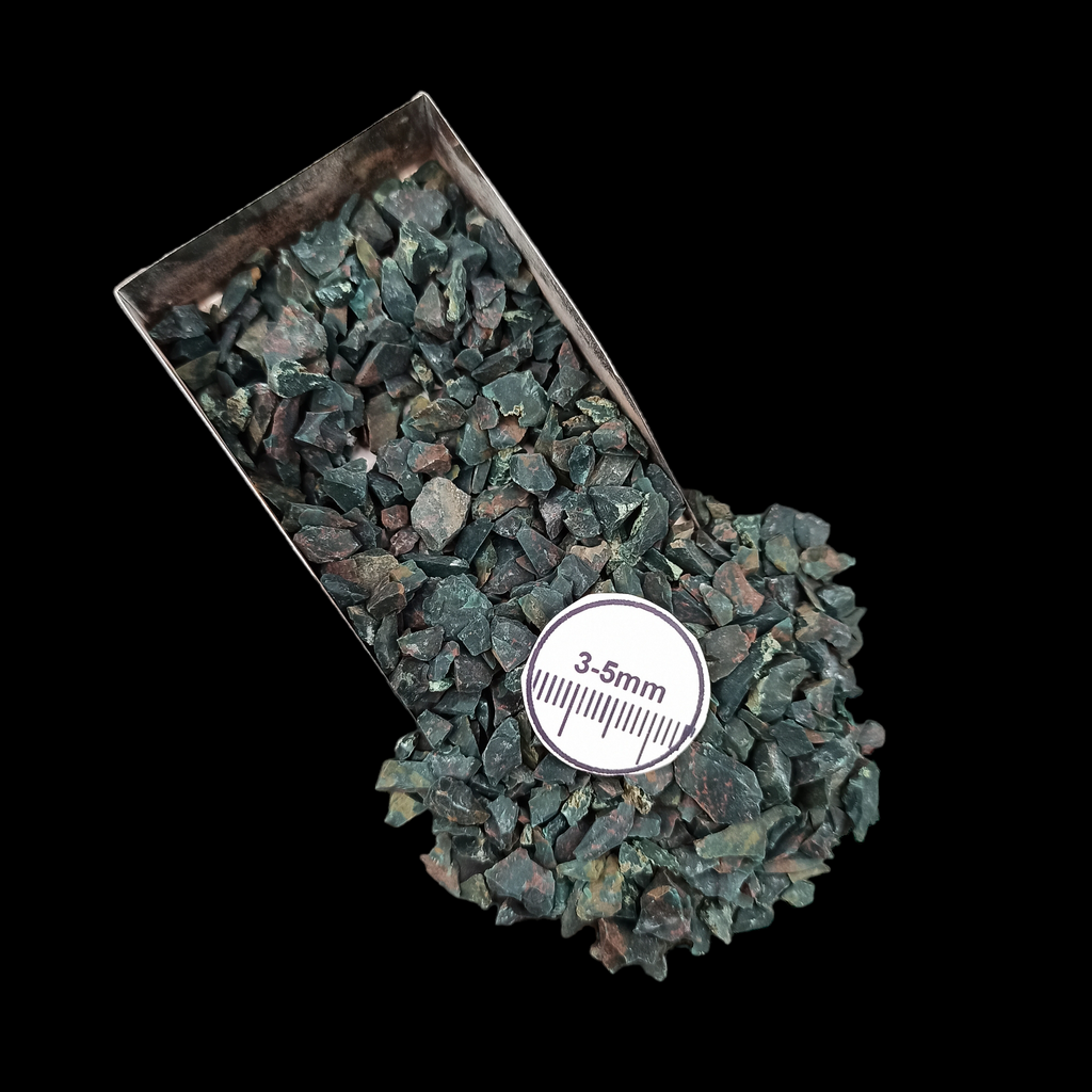 GRADELYGEMS Moss Agate Bold Crushed Stone 3-5mm for Vase Fillers, Jewelry Design, Resin Art & Decor