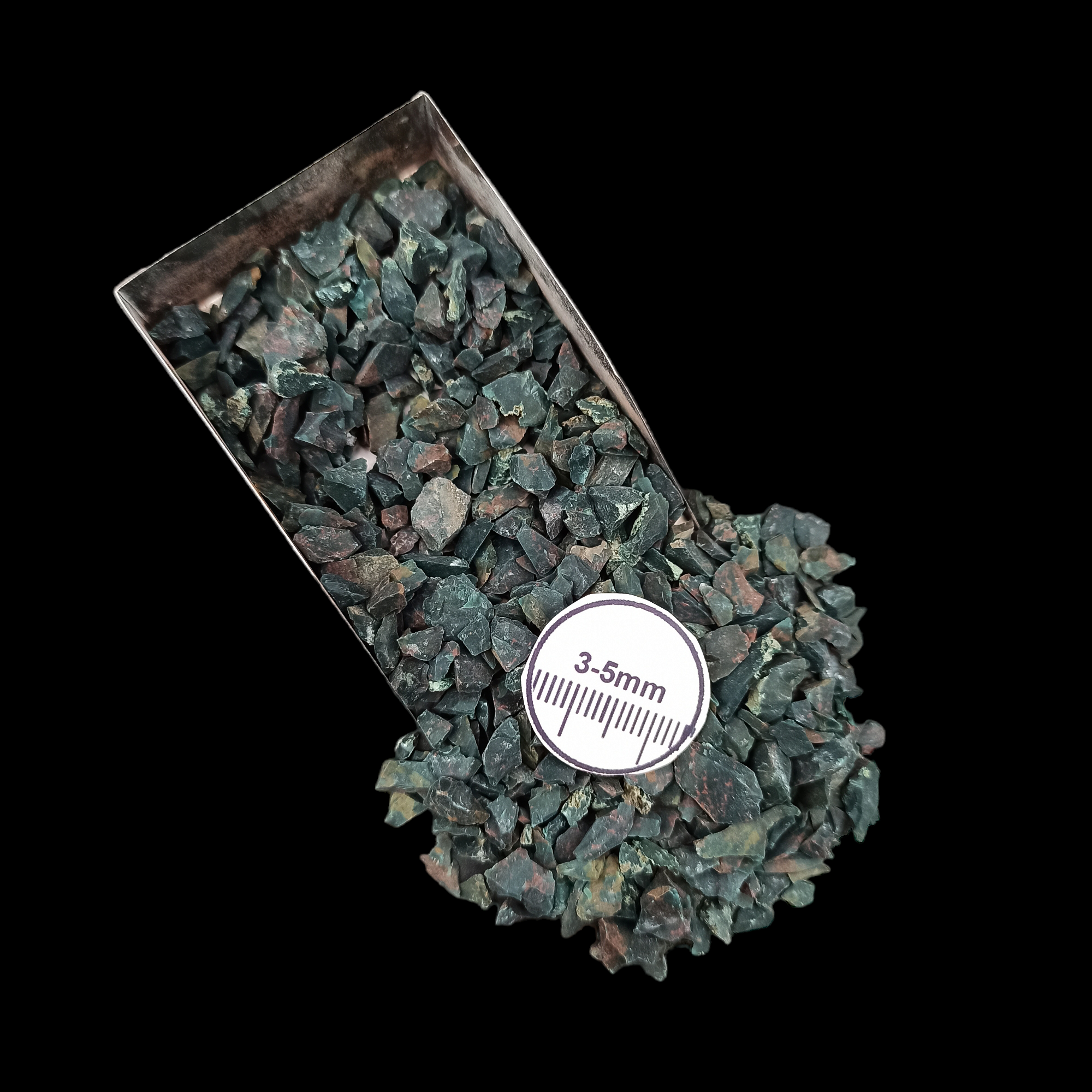 GRADELYGEMS Moss Agate Bold Crushed Stone 3-5mm for Vase Fillers, Jewelry Design, Resin Art & Decor
